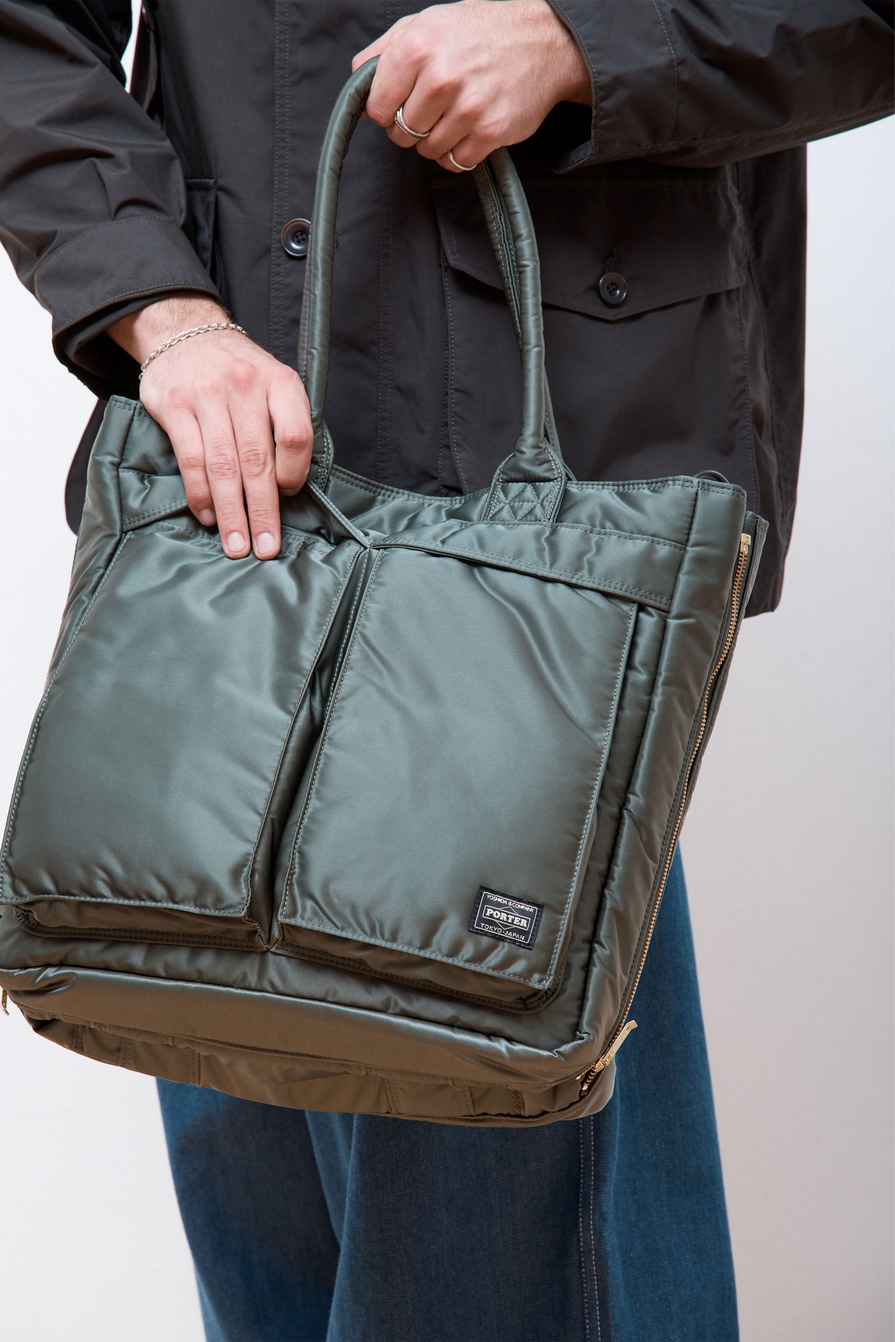 New Tanker Carrying Tote Bag Sage Green