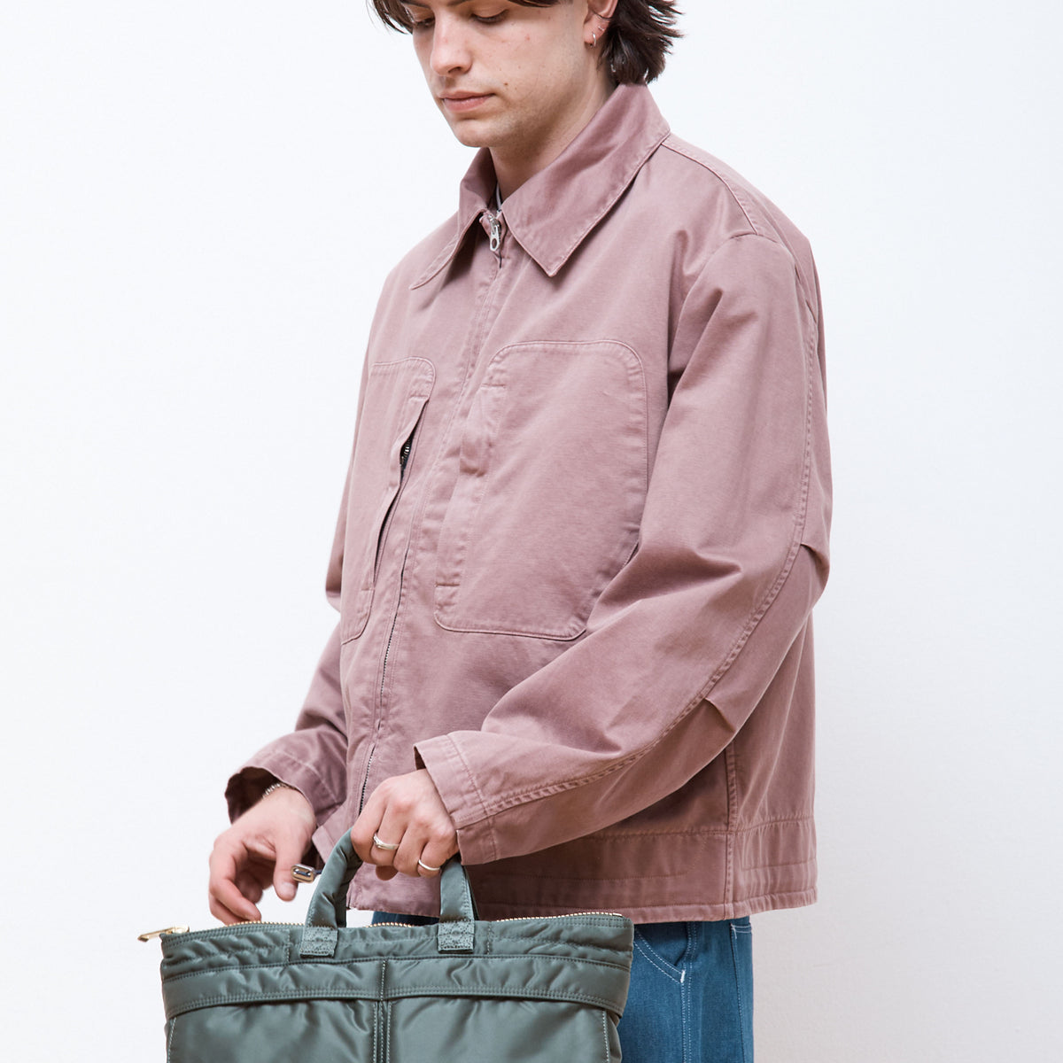 Porter Yoshida & Co. New Tanker Short Helmet Bag Sage Green