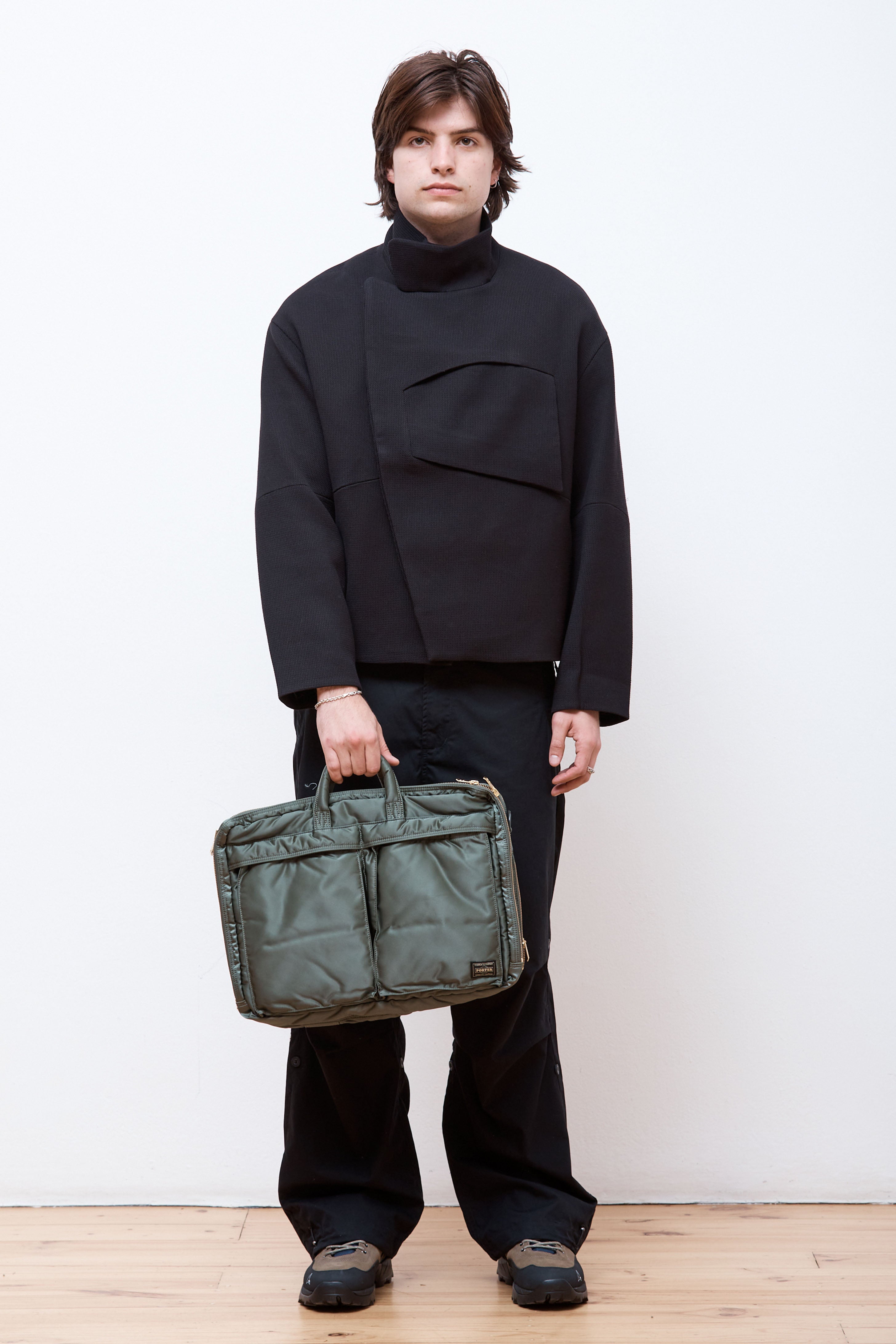 Porter Yoshida & Co. New Tanker 2Way Document Bag W-Zip Sage Green