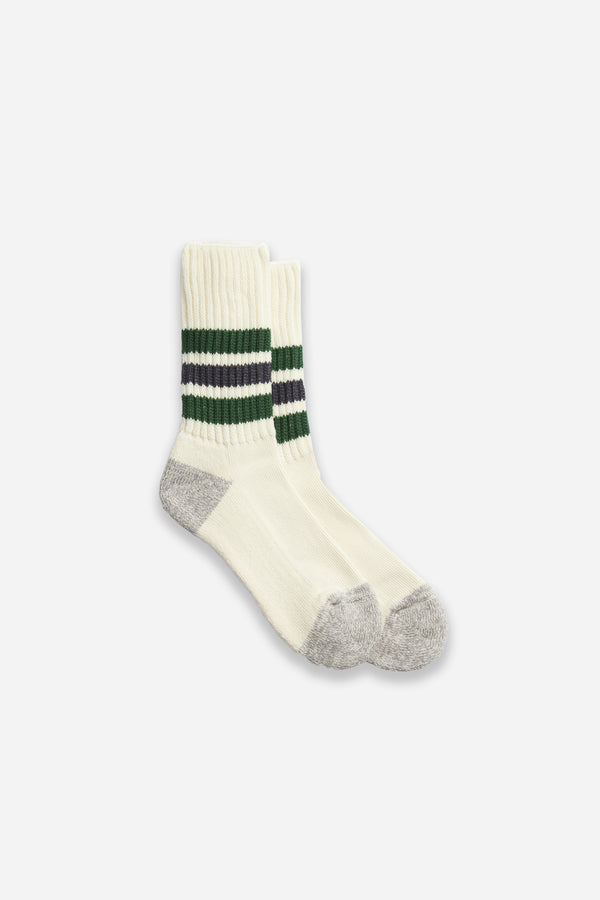 Oldschool Crew Socks Green/Charcoal