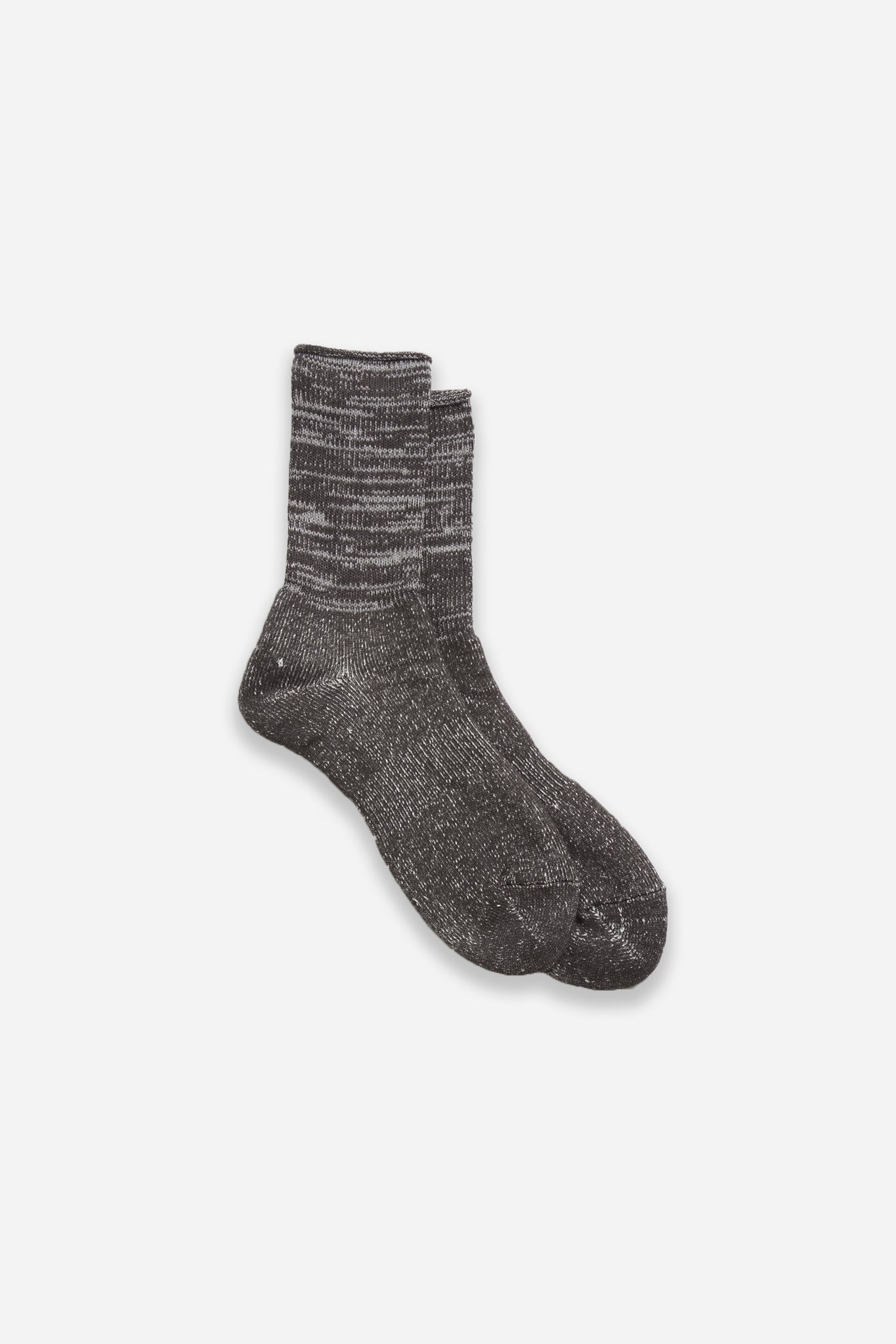 Washi Pile Crew Socks Charcoal