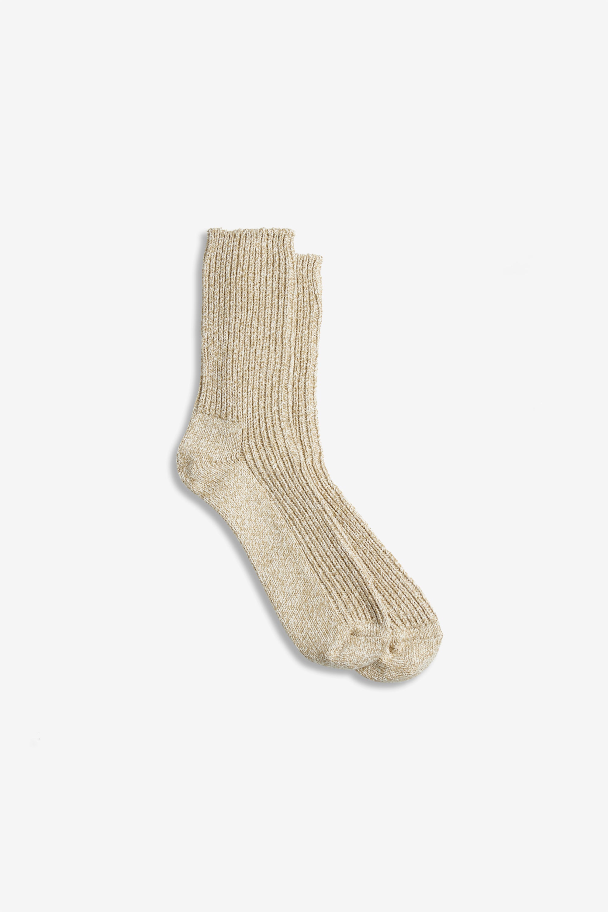 Recycled Cotton Marl Socks Beige