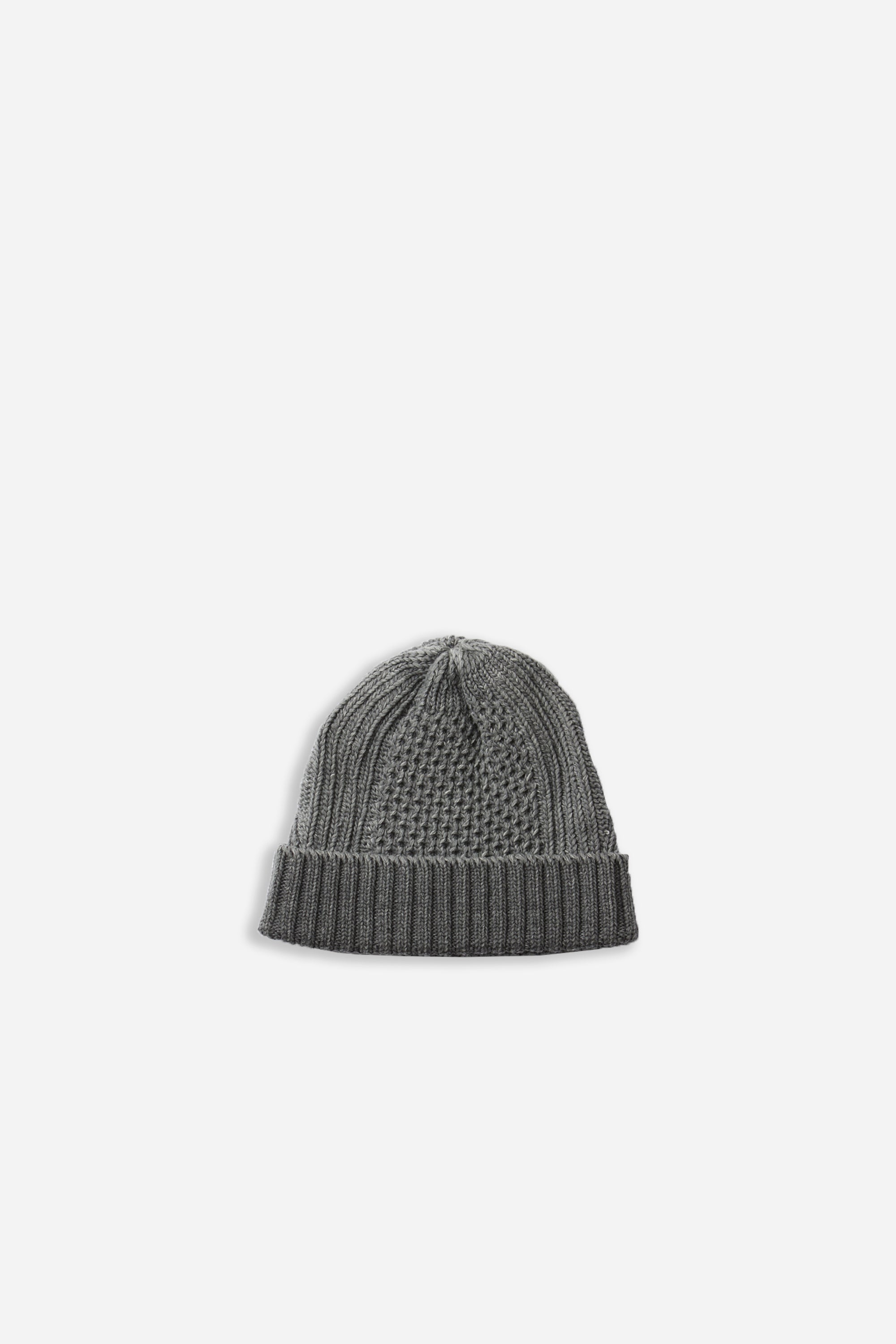 Aran Cable Indigo Watch Cap Black Denim