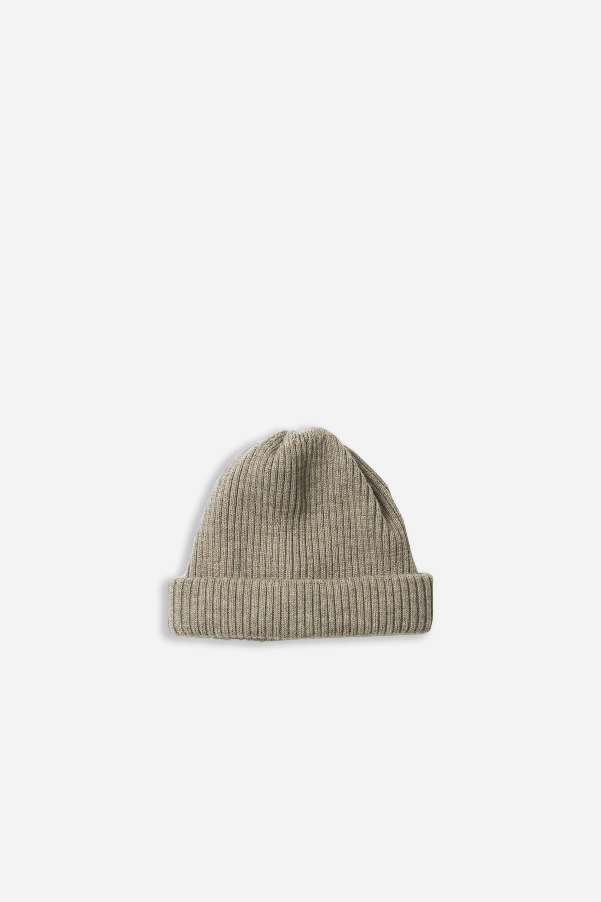 Extra Fine Merino Roll Up Beanie Gray