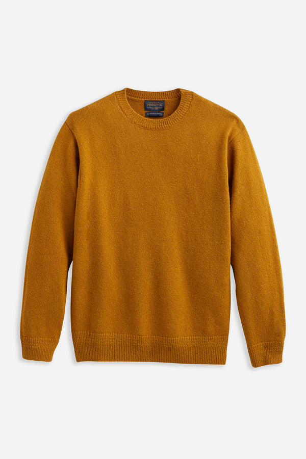 Shetland Crew Sweater Deep Gold