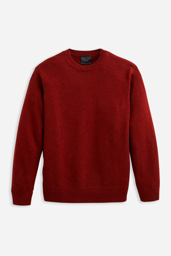 Shetland Crew Sweater Chili Red