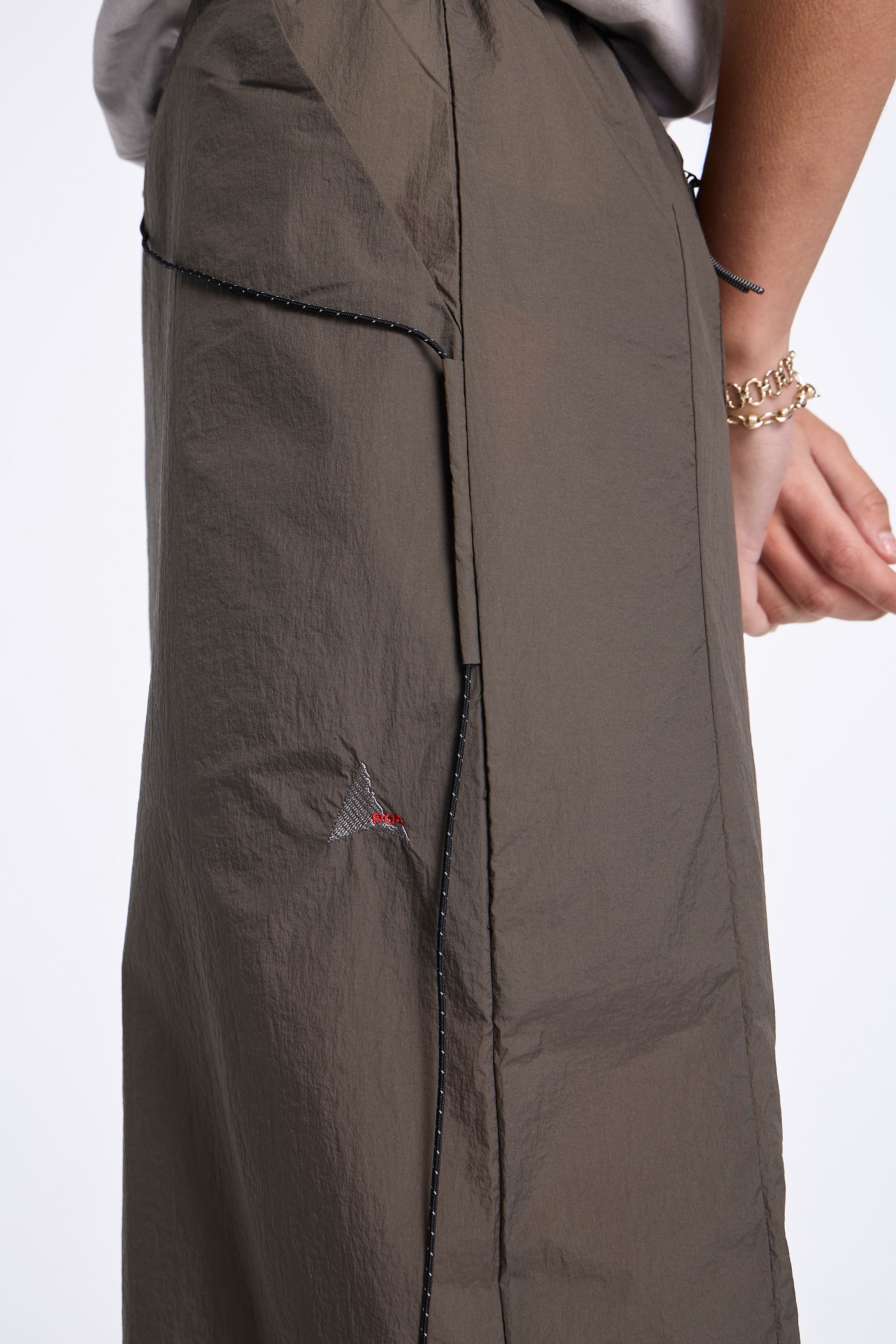 Gly See Through Mid Skirt Olive