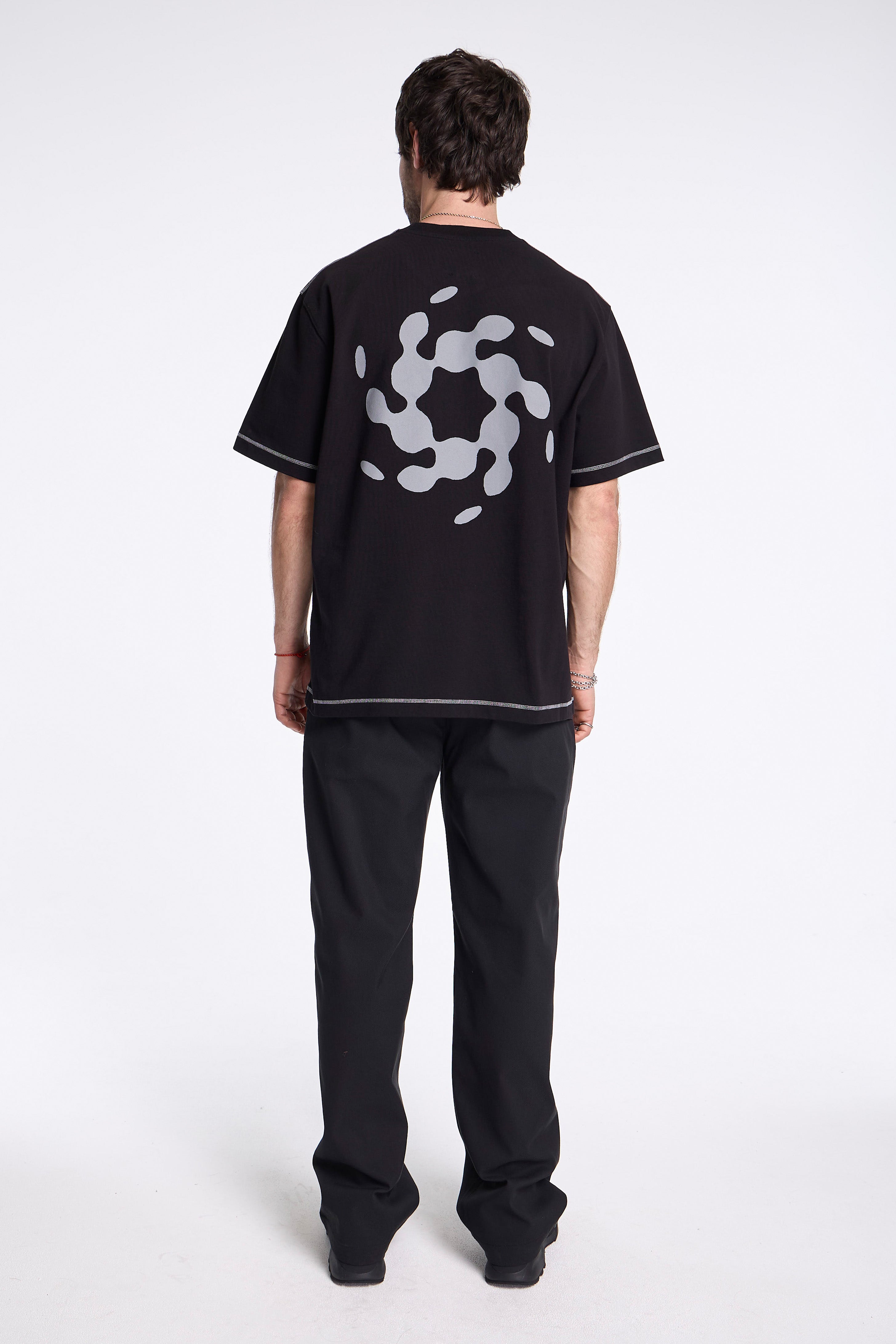 Info Stitch Organic T-Shirt Black