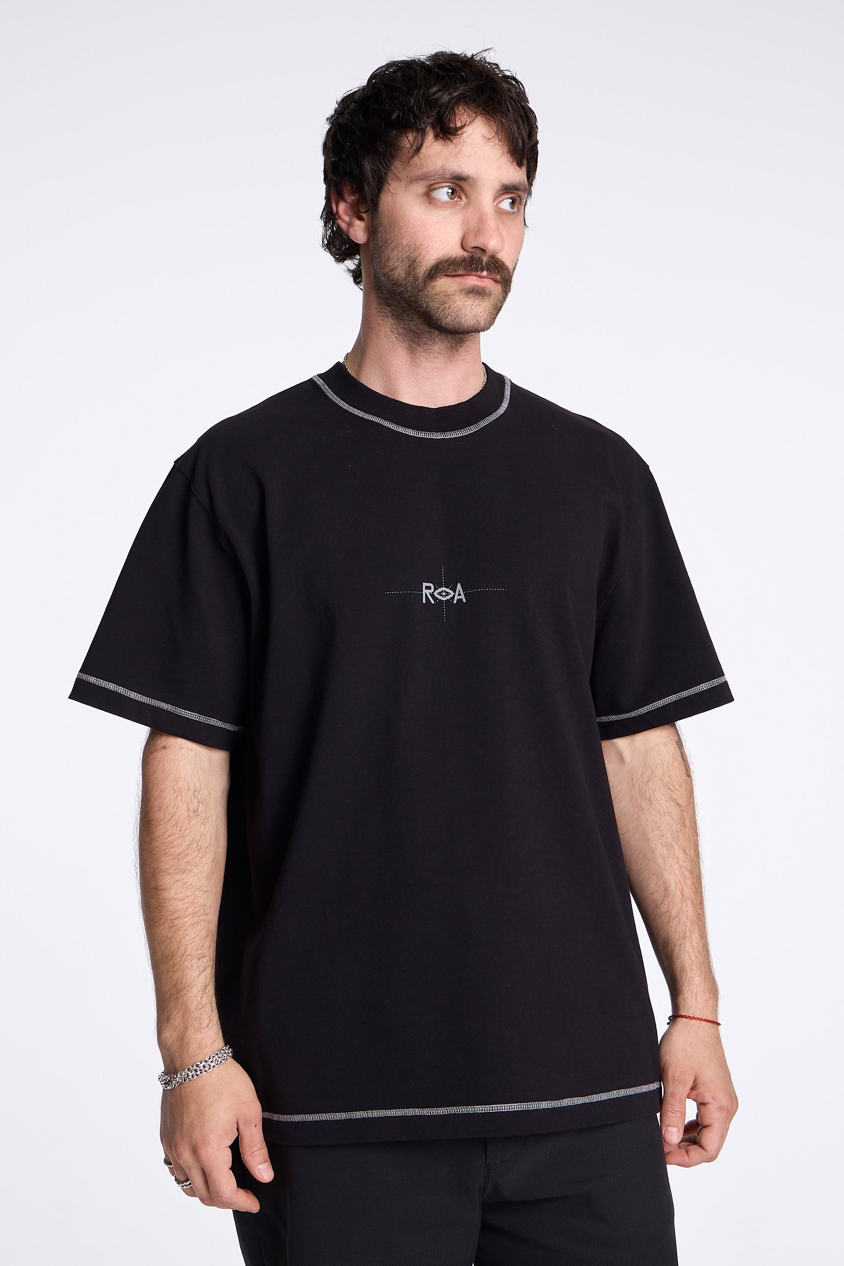 Info Stitch Organic T-Shirt Black
