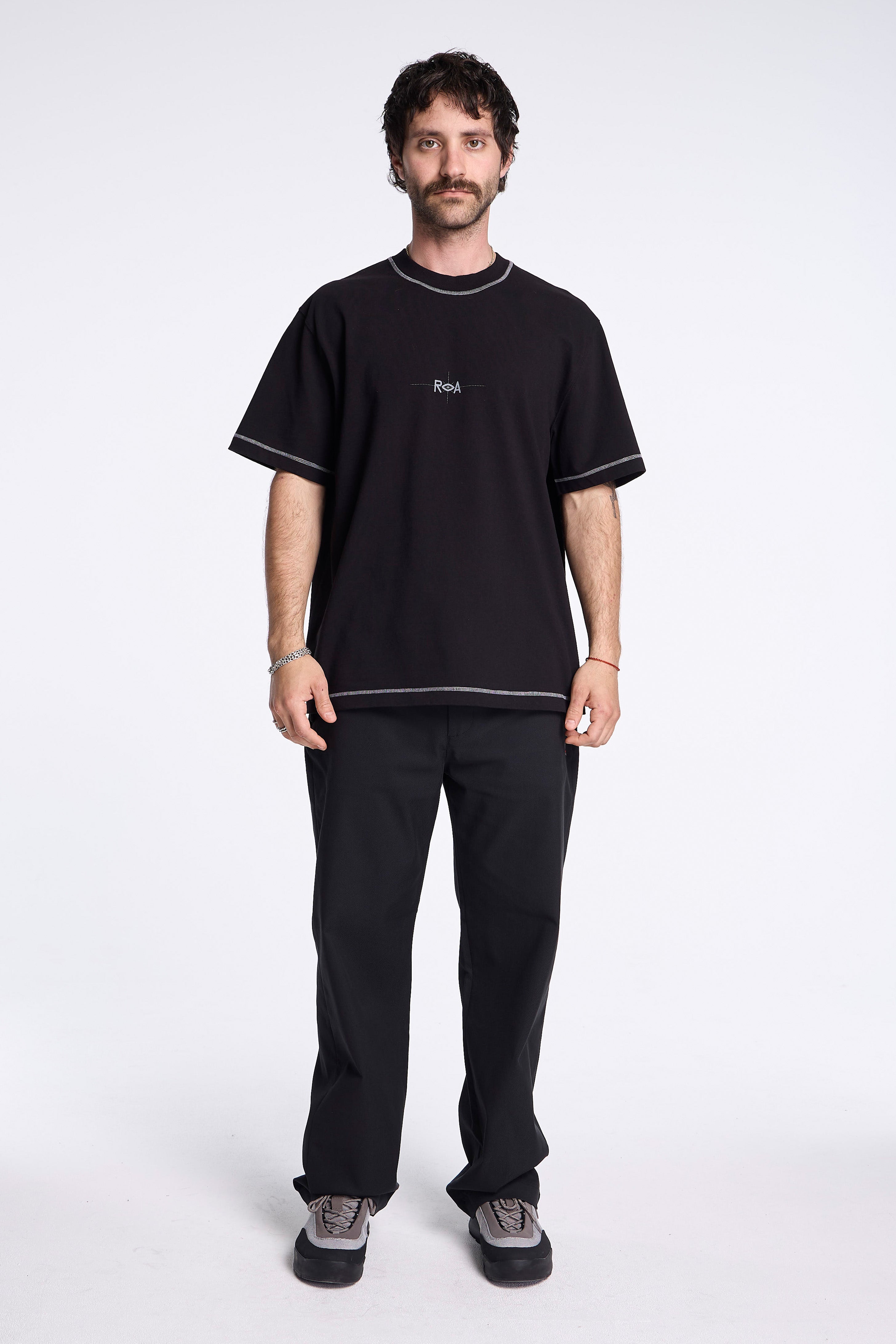 Info Stitch Organic T-Shirt Black