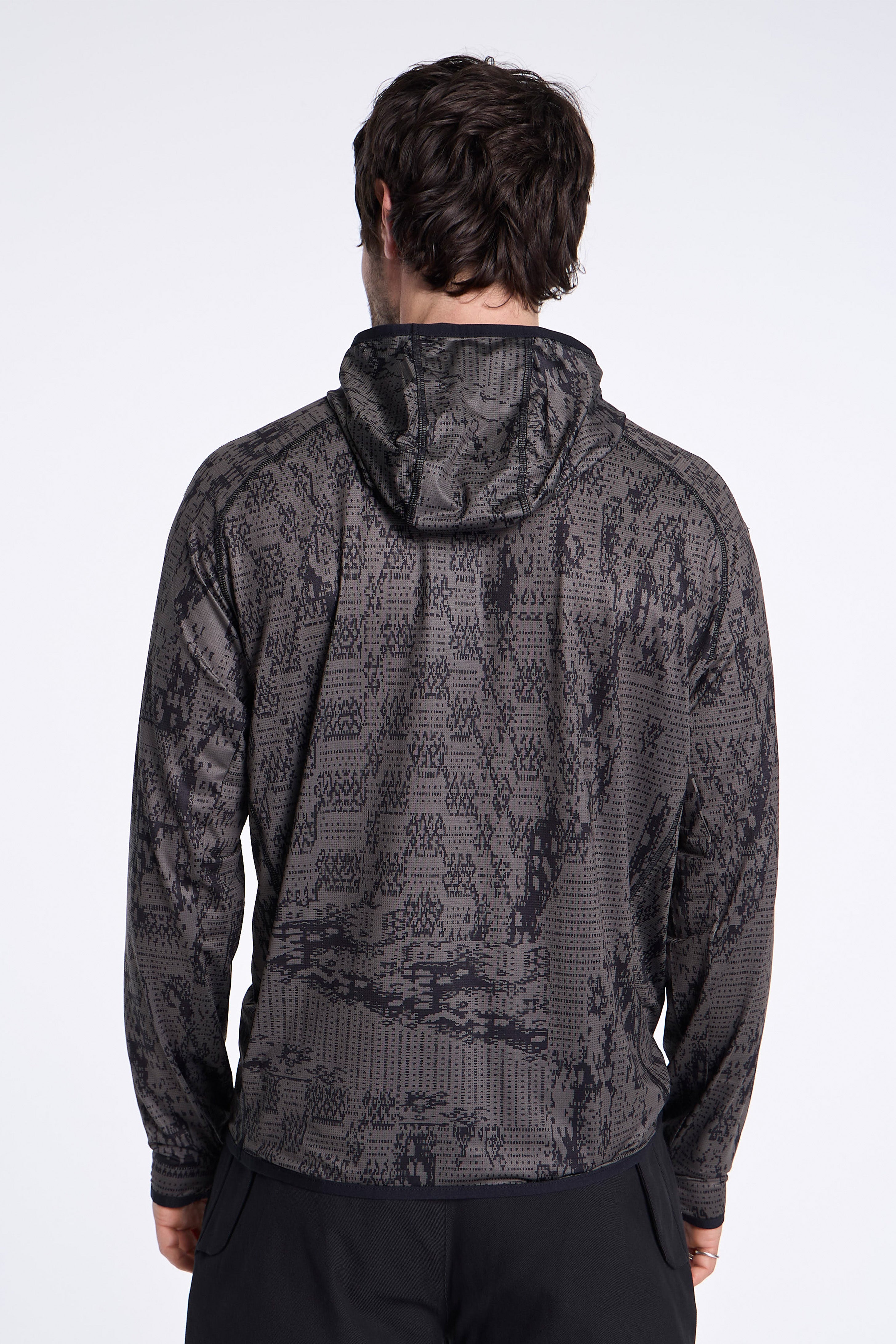 Laki Melted Print UV Hoodie Olive
