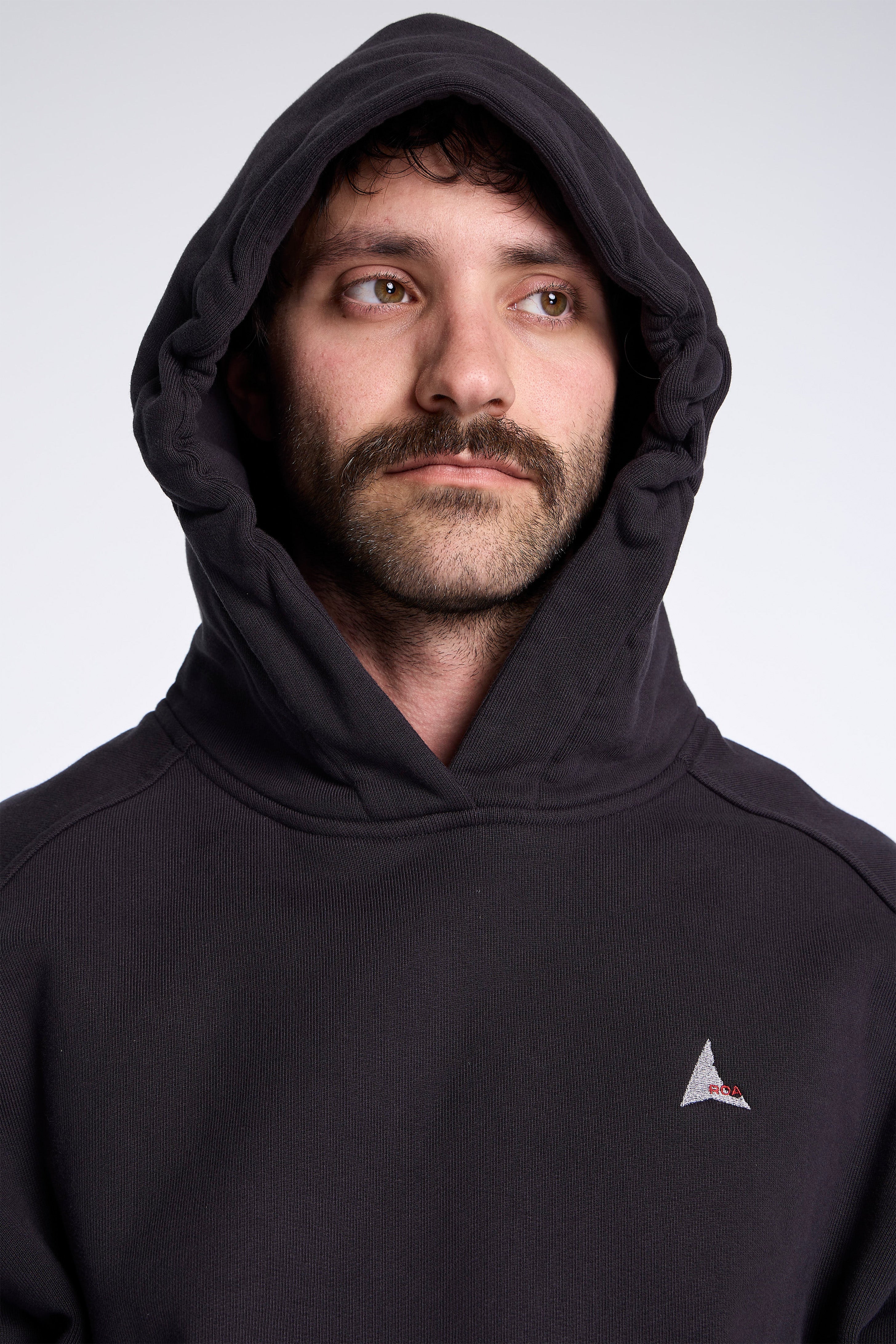 Logo 490GSM Hoodie Washed Black