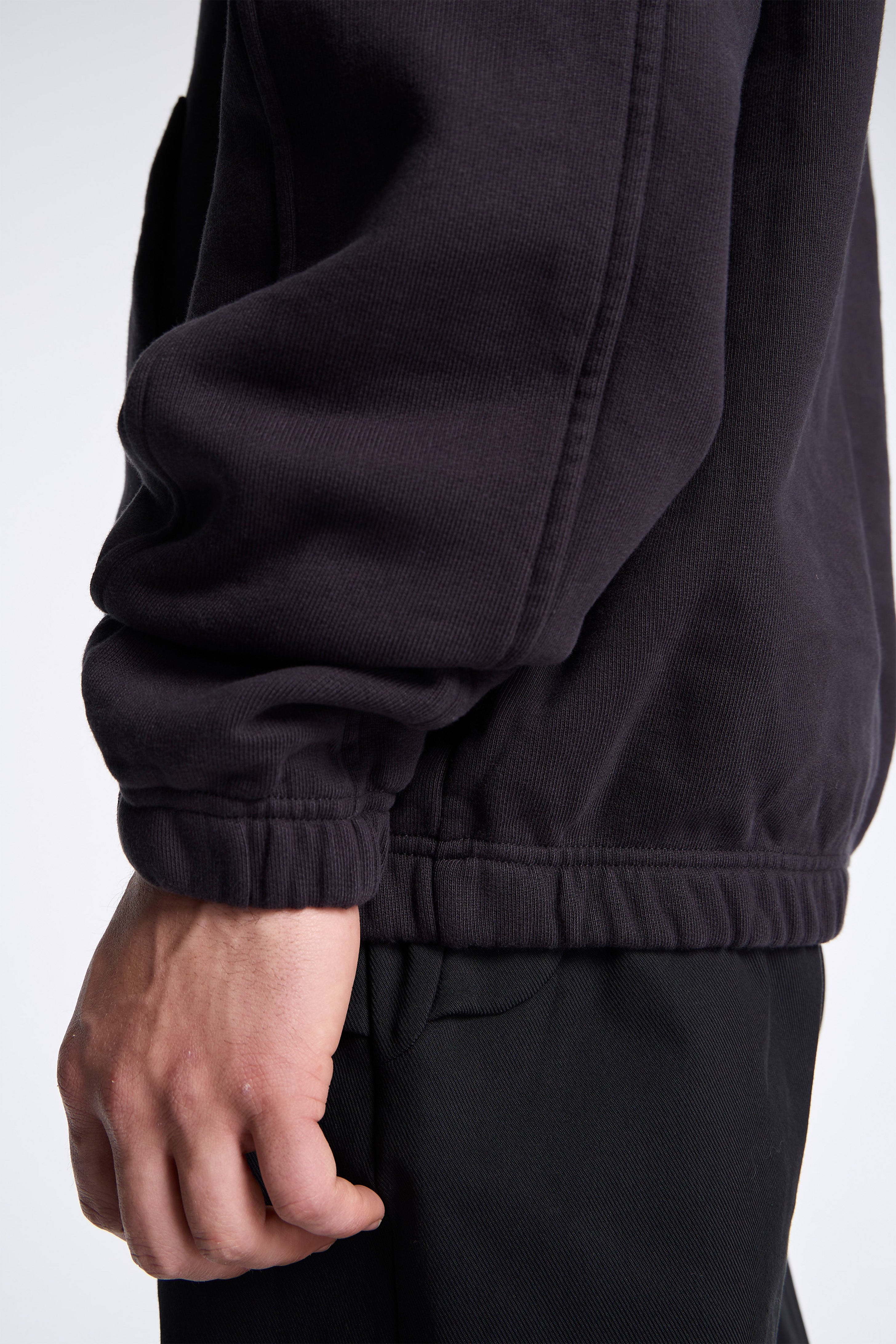 Logo 490GSM Hoodie Washed Black