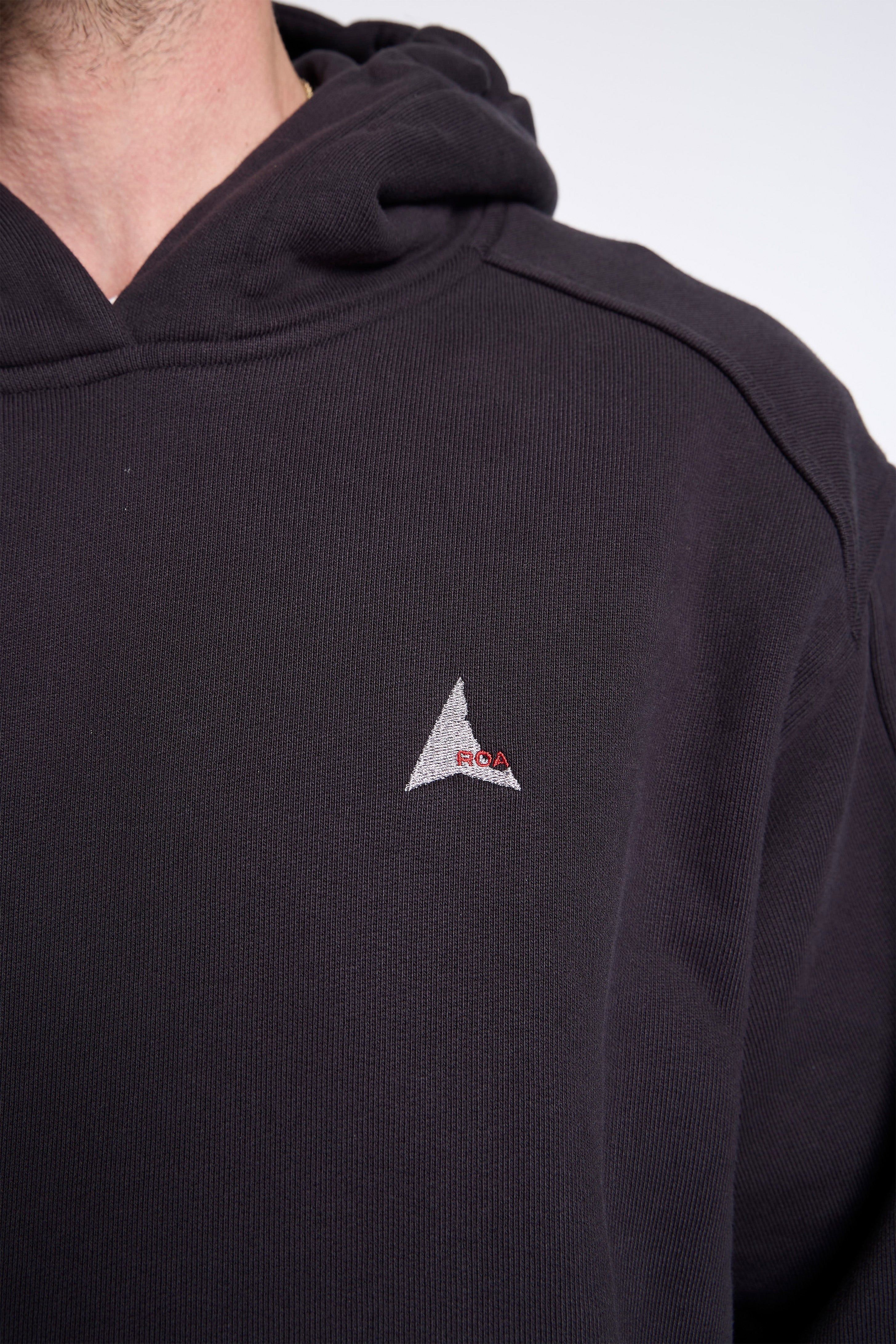 Logo 490GSM Hoodie Washed Black