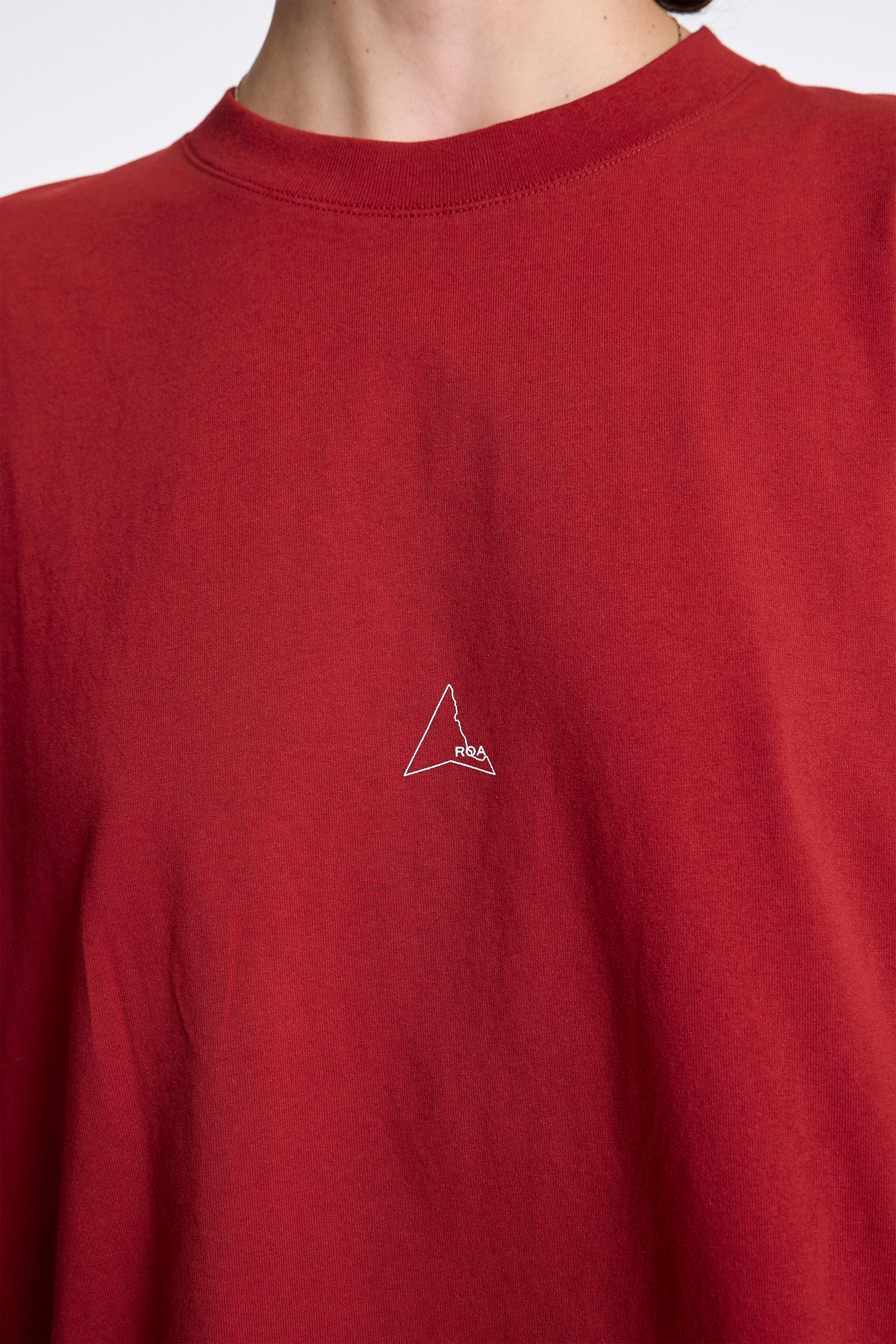 Logo Organic Long Sleeve Tee Dark Red