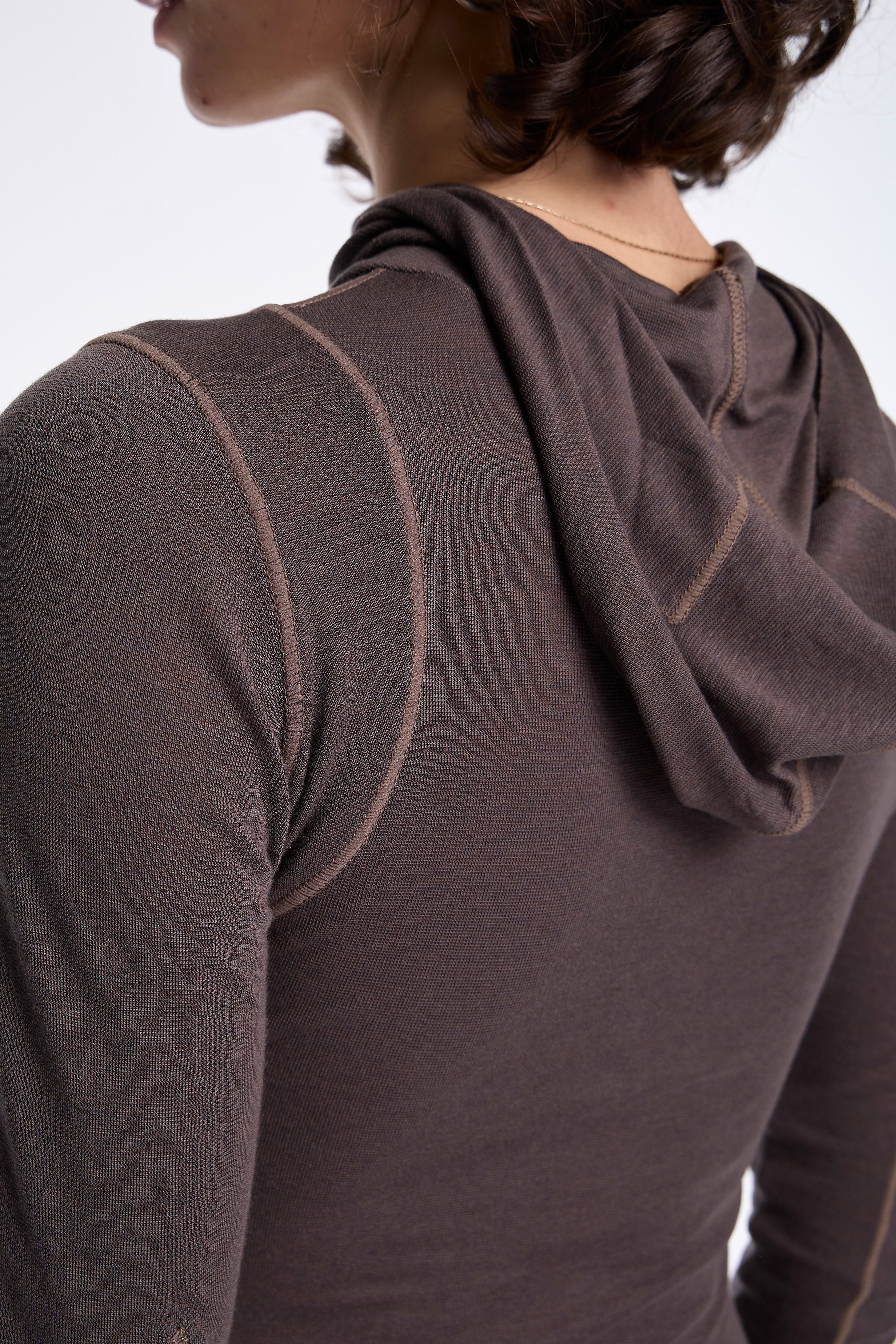 Themba Sheer Hooded Dress Anthracite