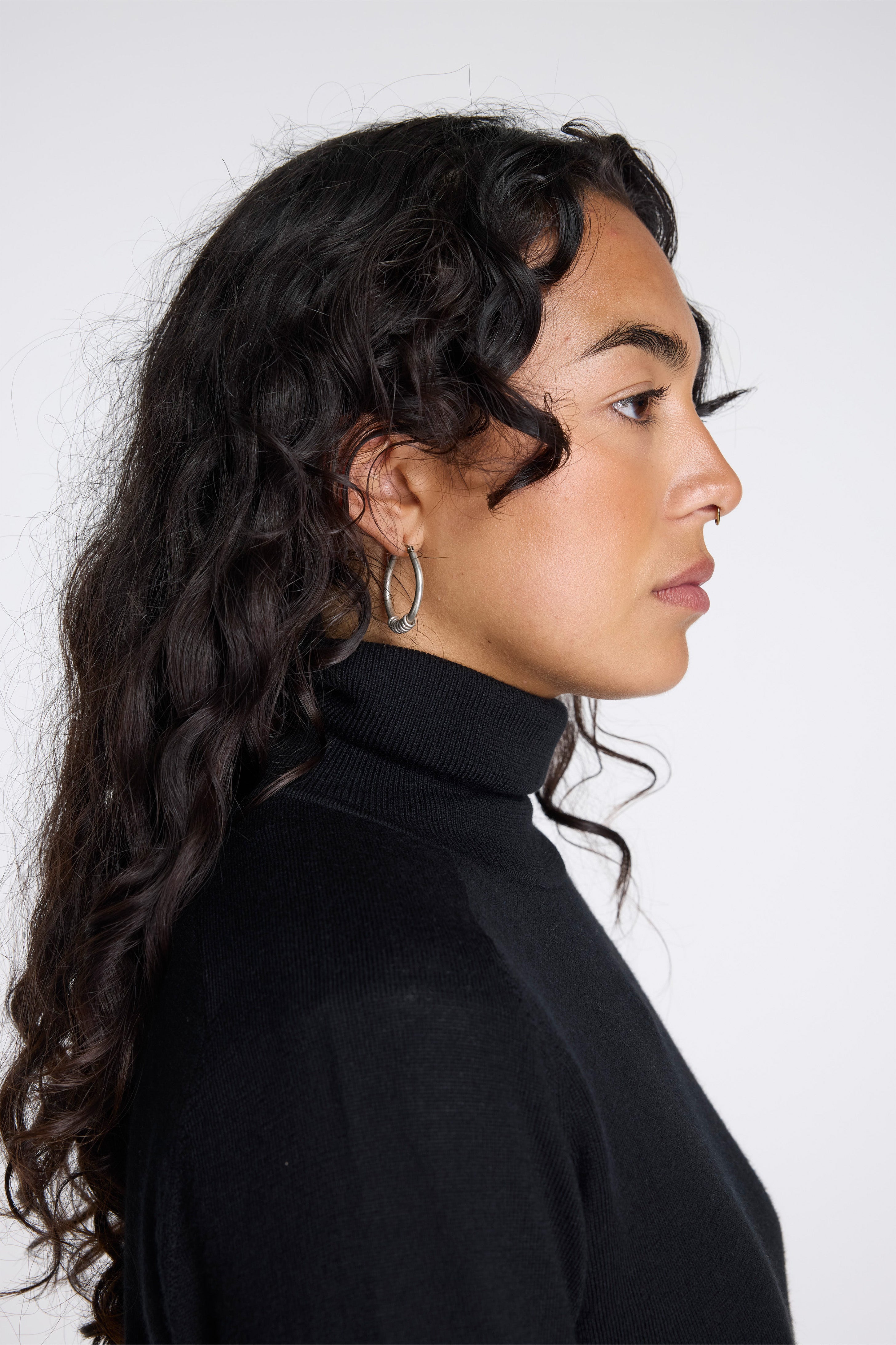 Raglan Merino Turtleneck Black