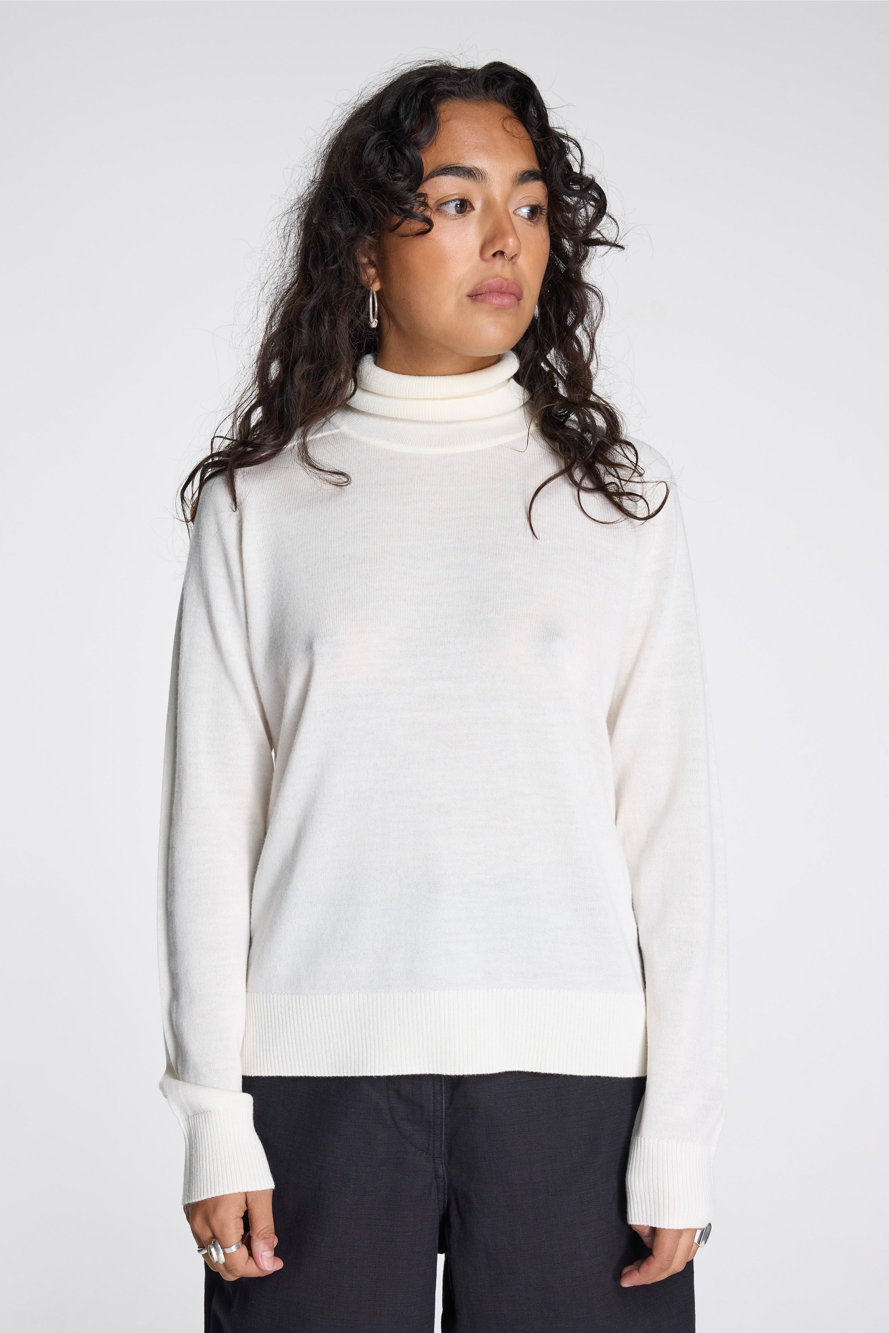 Raglan Merino Turtleneck Ivory