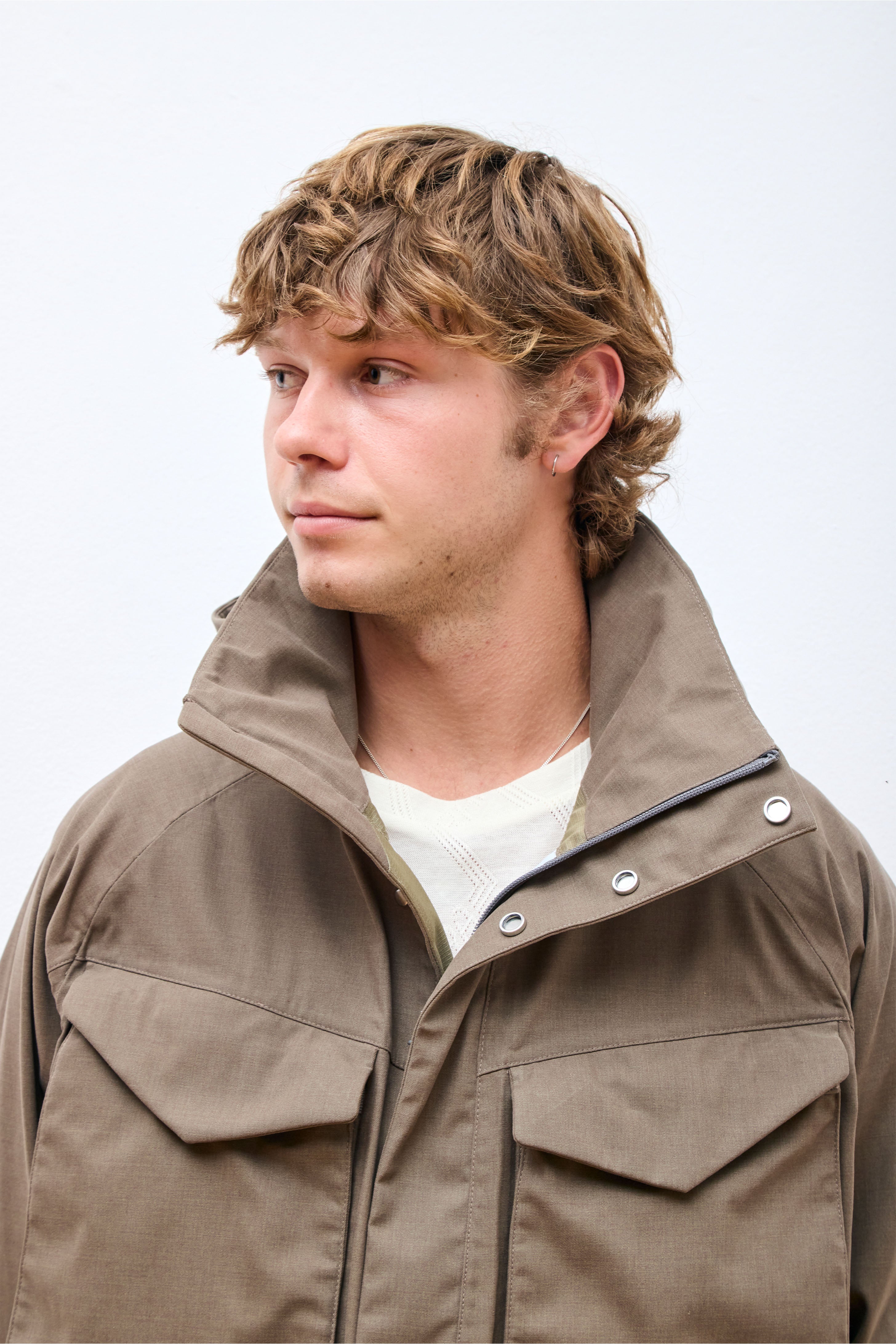 Explorer 3L Gabardine Long Hoodie Jacket Martini Olive