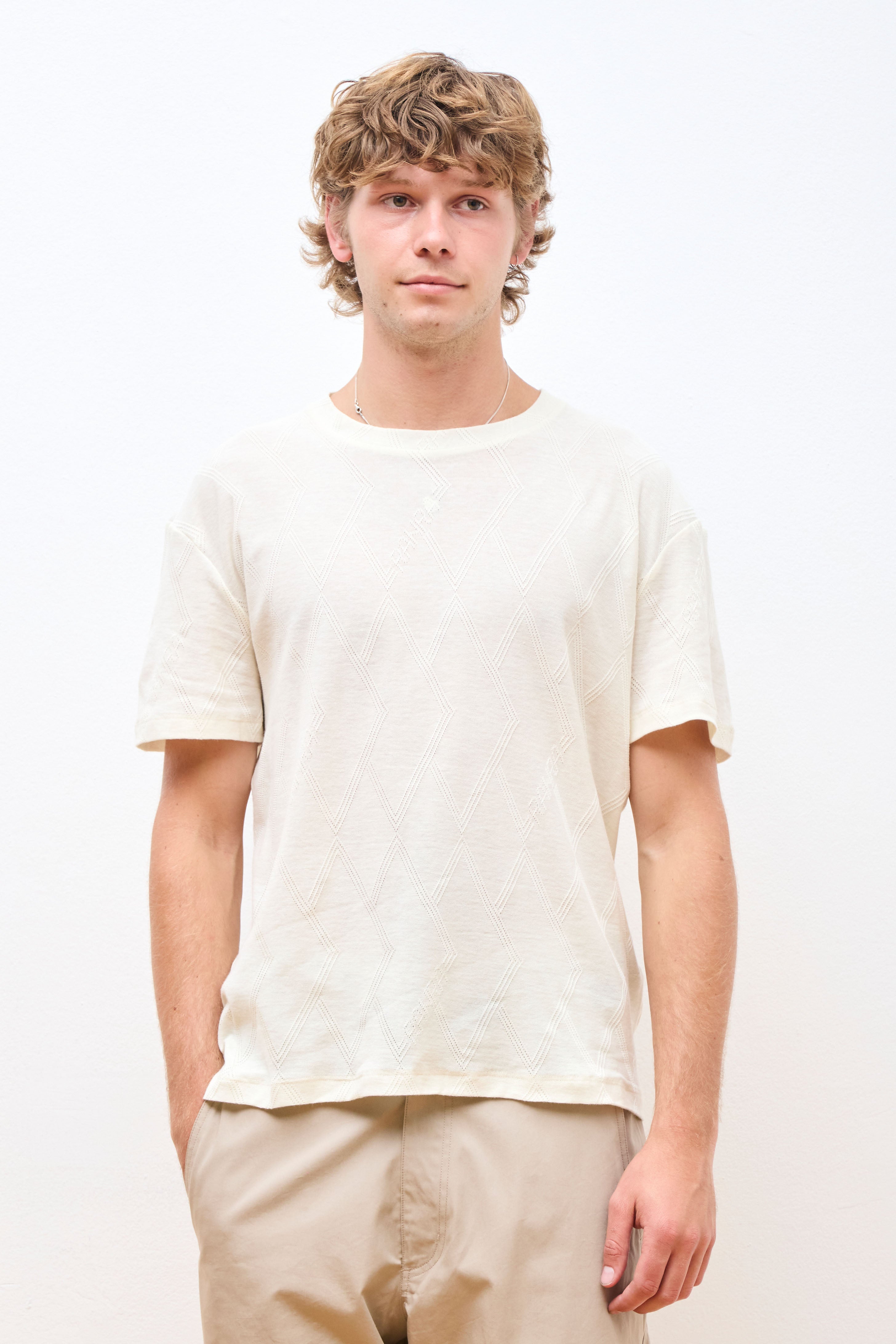 Root Jersey Jacquard T-Shirt Tofu