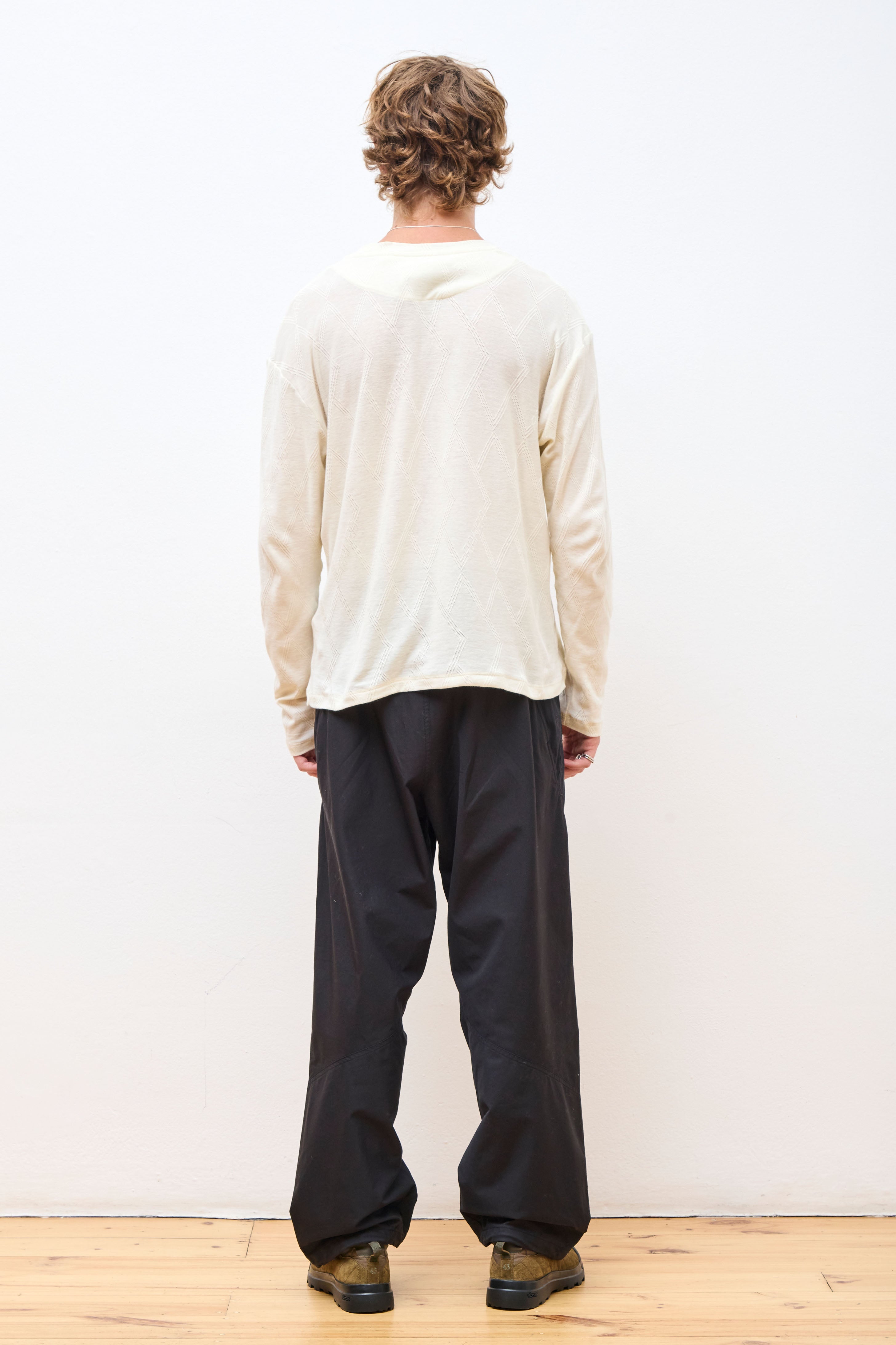 Stem Jersey Jacquard L/S T-Shirt Tofu