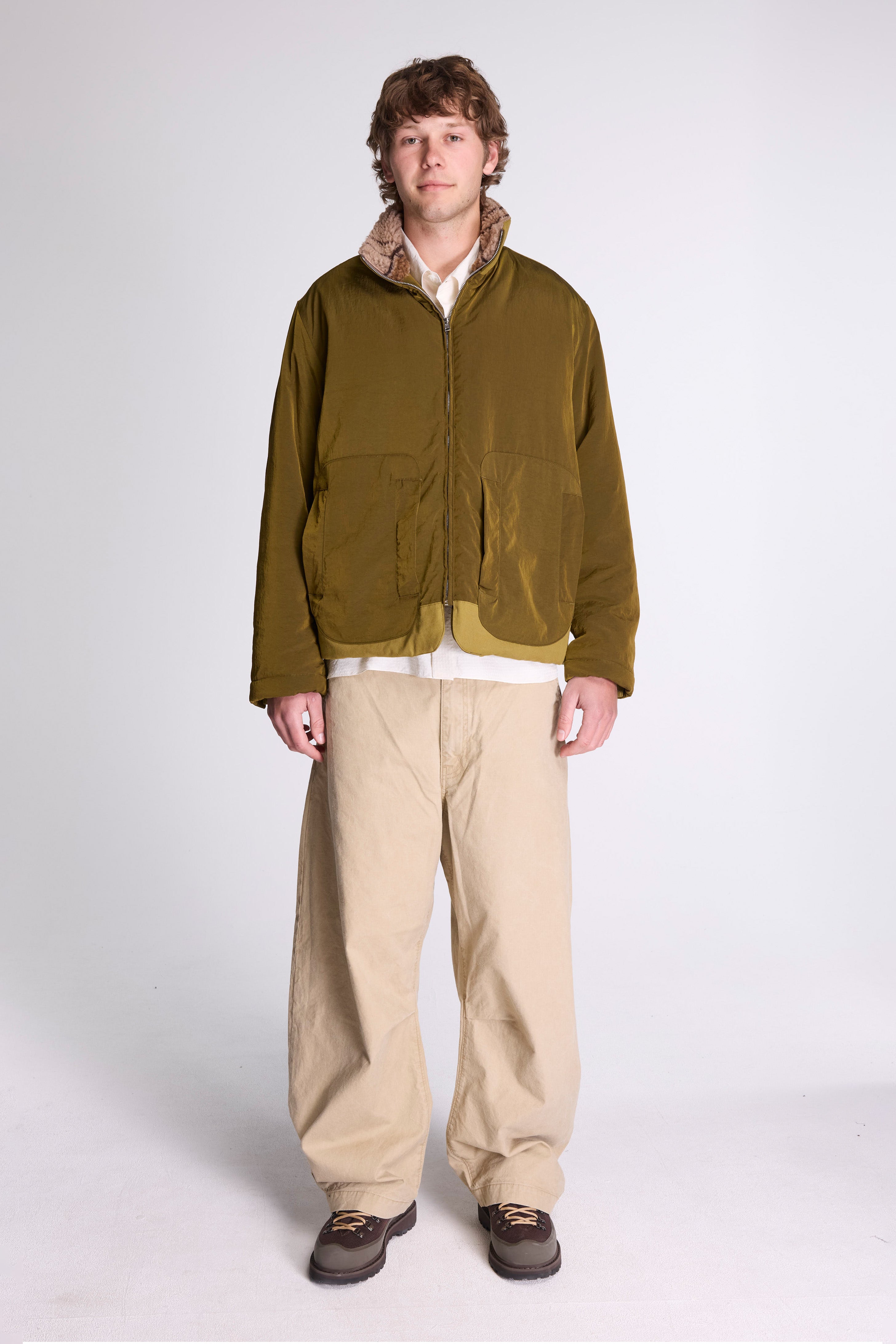 Wanderer Canvas Nylon Cotton Jacket And Fleece Lining  Nutria