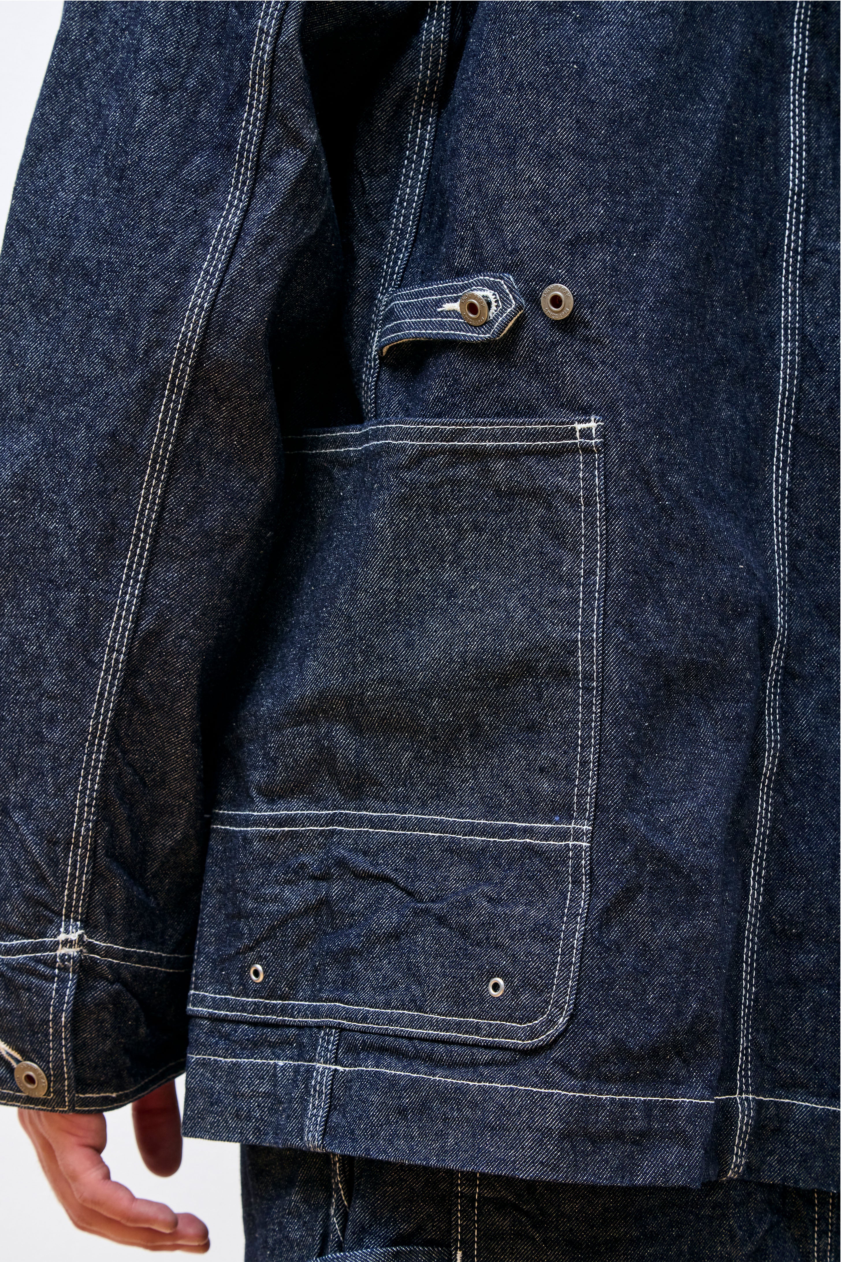 Recycled Cotton Denim Jacket Indigo