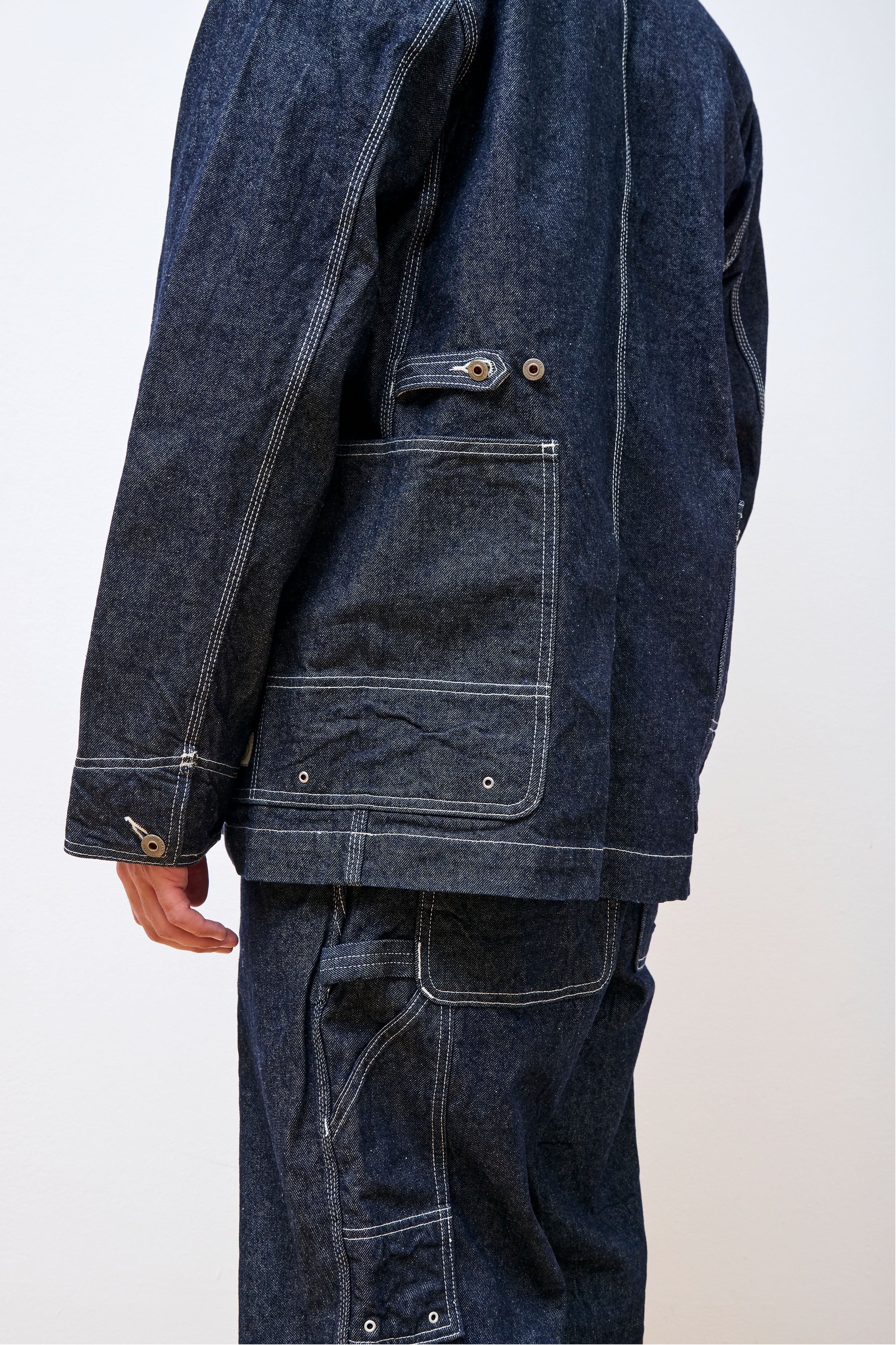 Recycled Cotton Denim Jacket Indigo