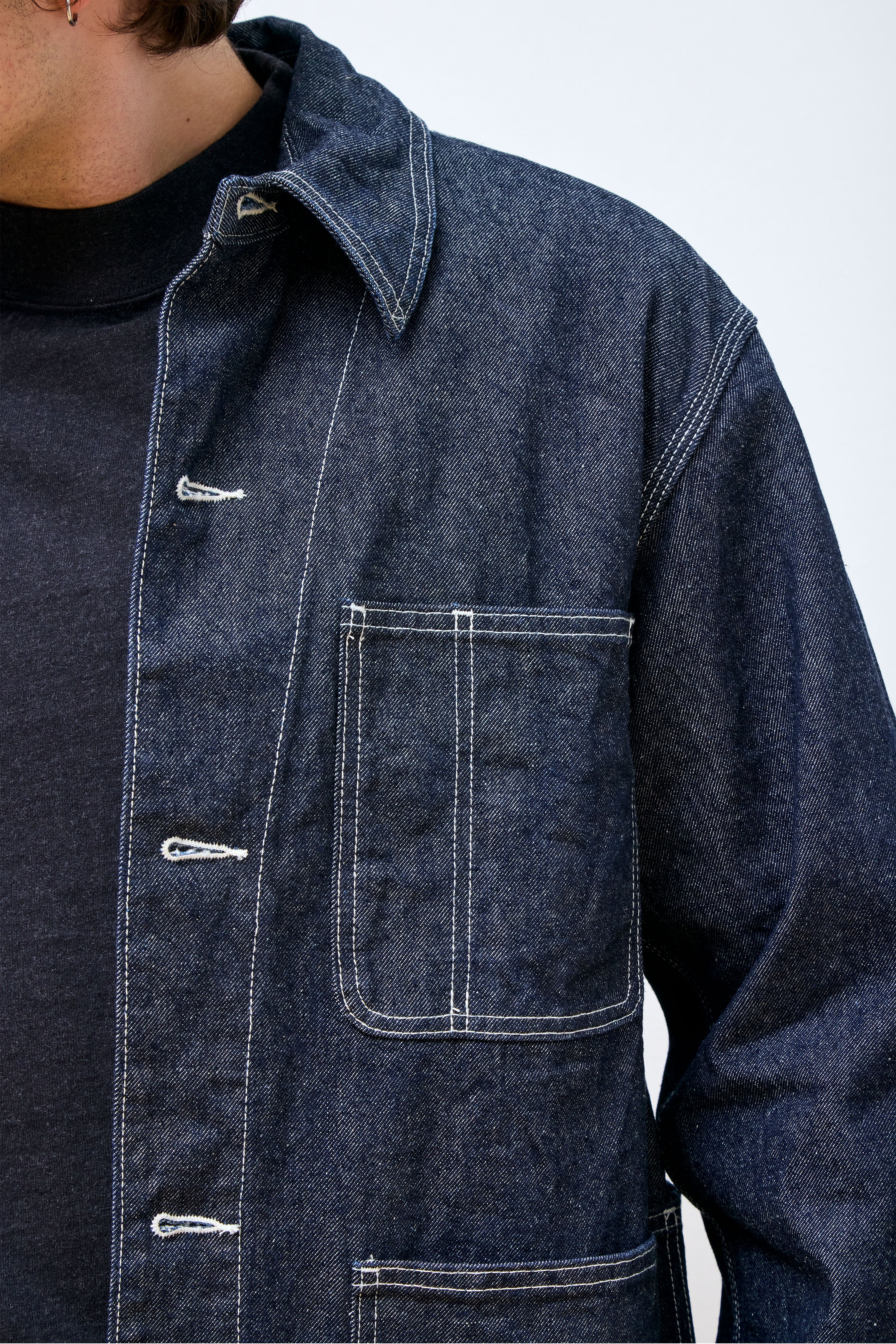 Recycled Cotton Denim Jacket Indigo