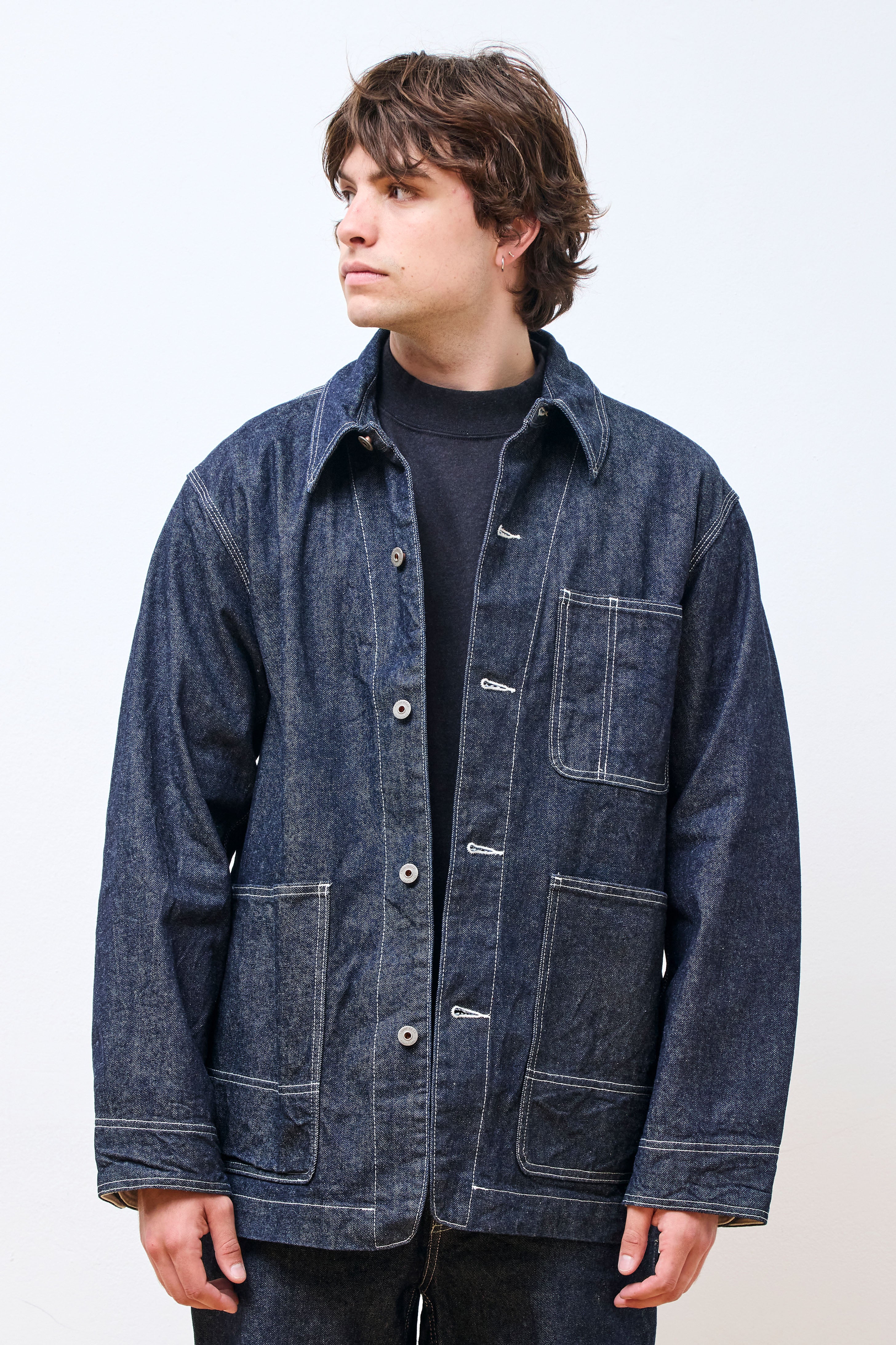 Recycled Cotton Denim Jacket Indigo