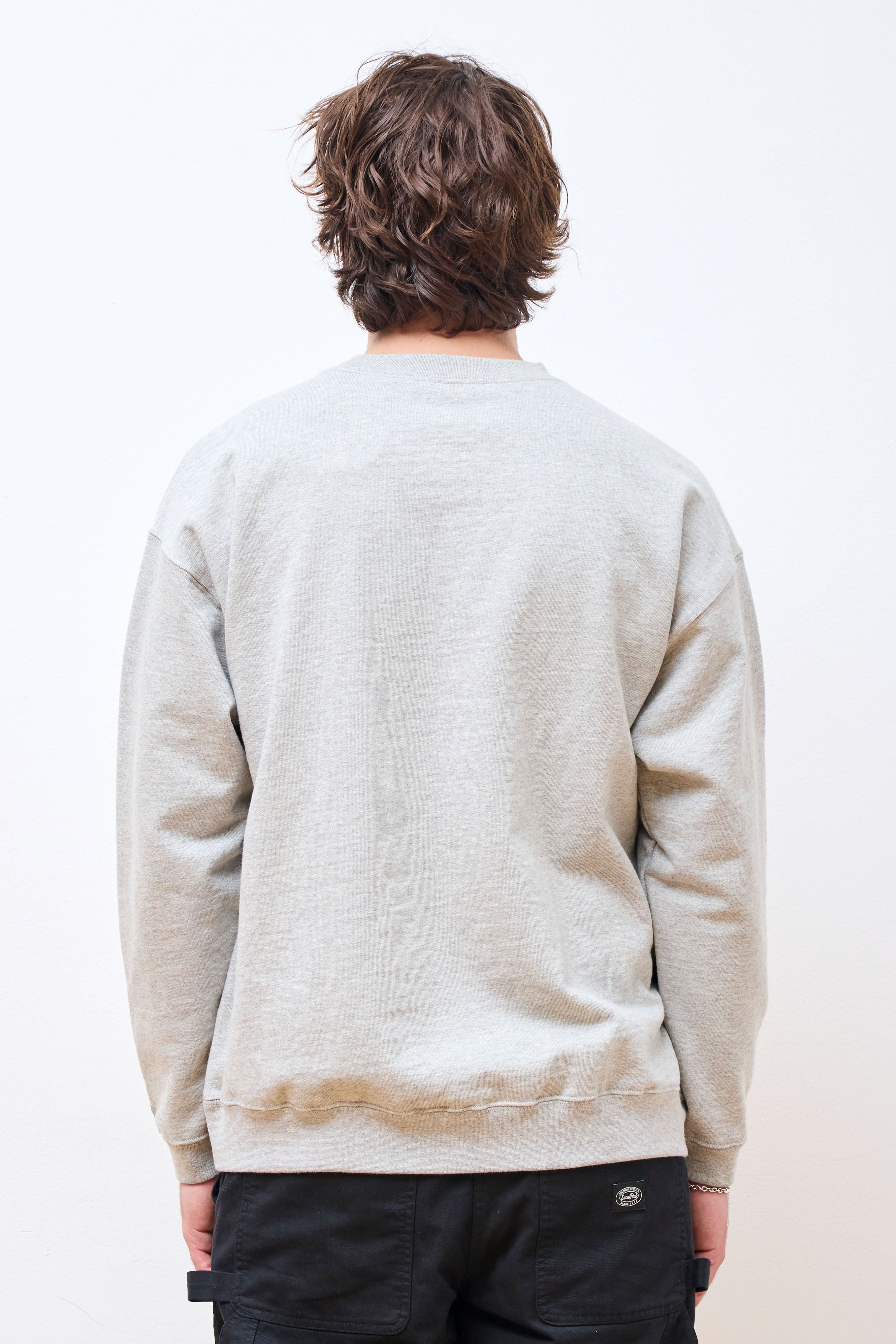 Recycled Cotton Sweat Crewneck M.Grey