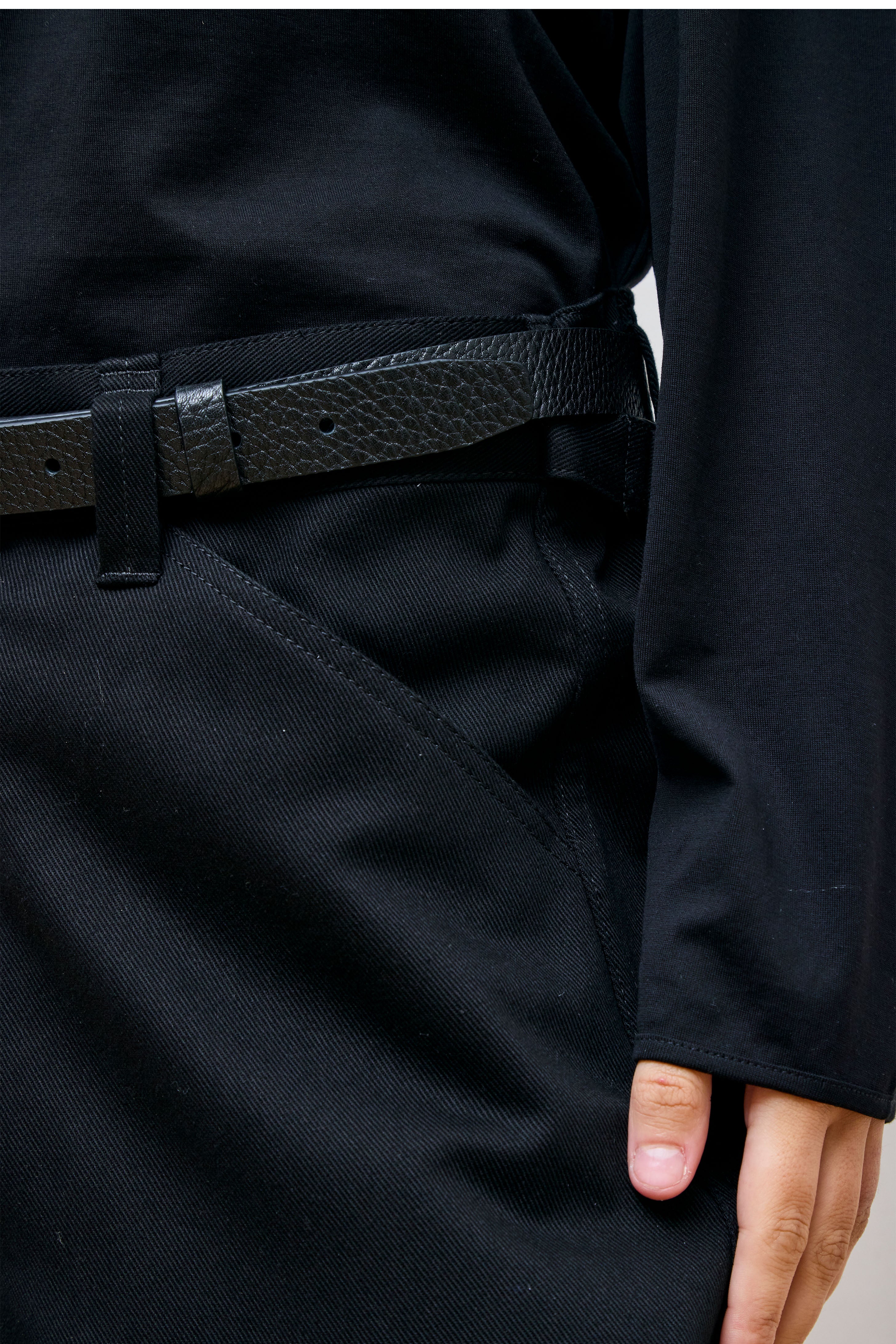 Reversed Belt 25 Vegetable Leather Black