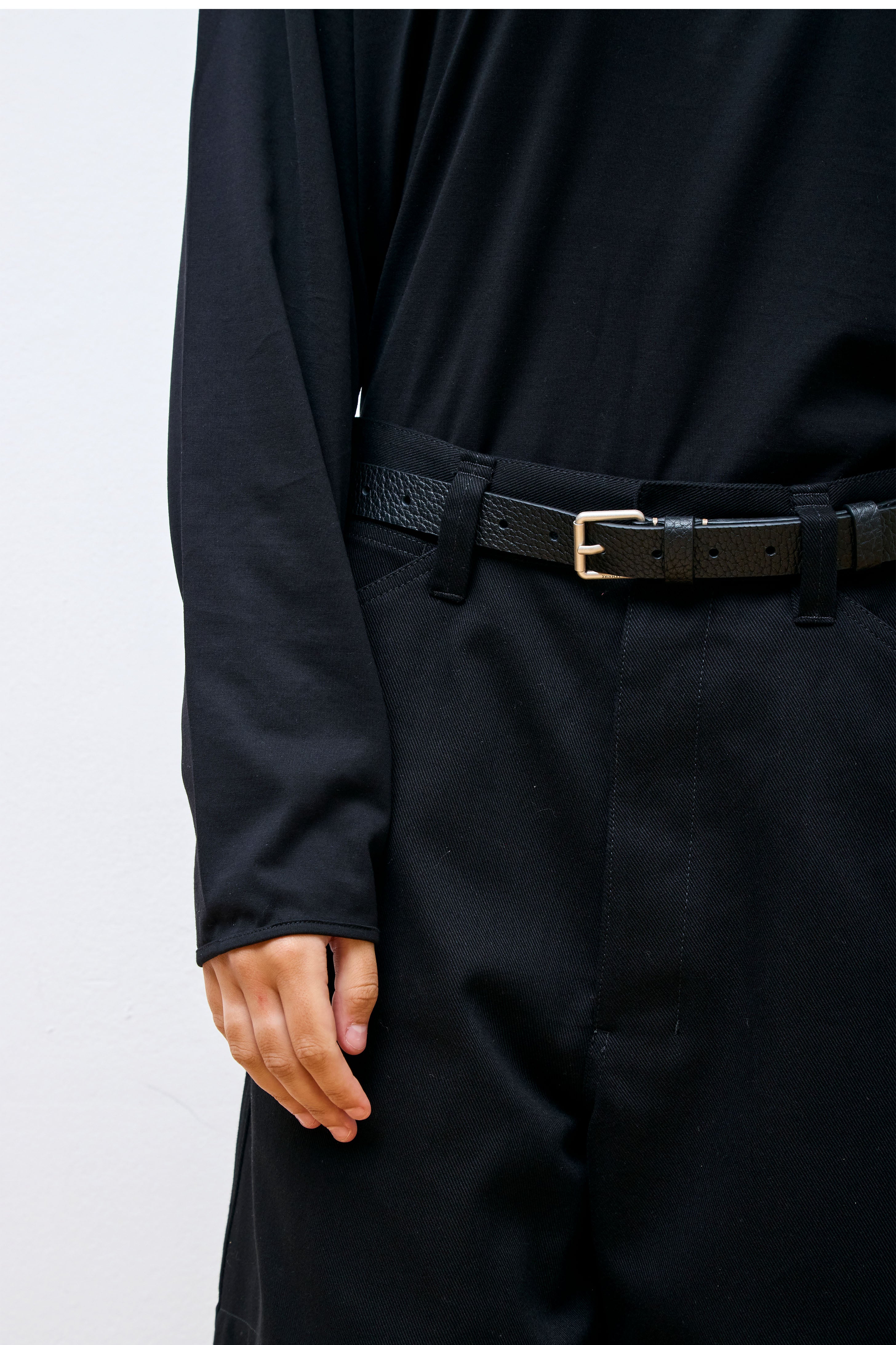 Reversed Belt 25 Vegetable Leather Black