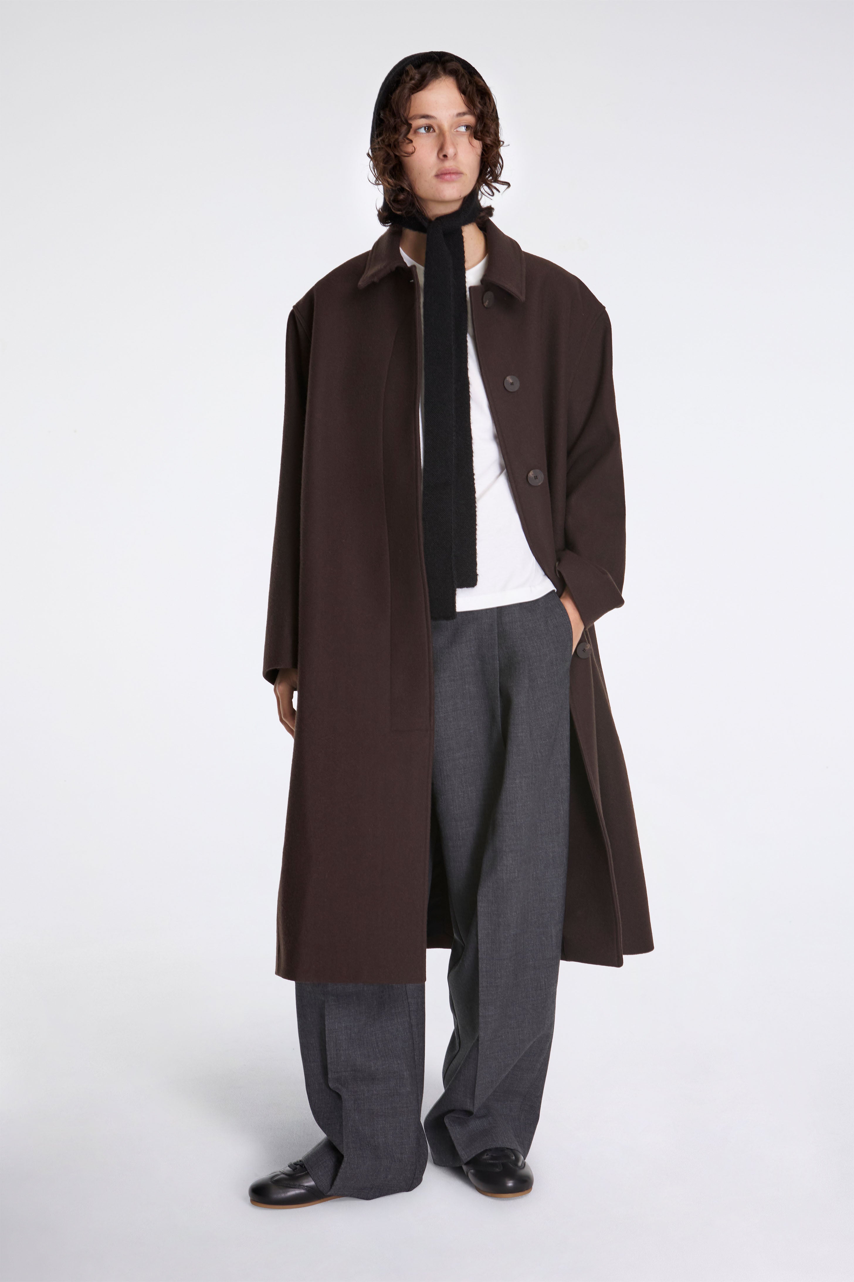Ria Rounded Overcoat Espresso