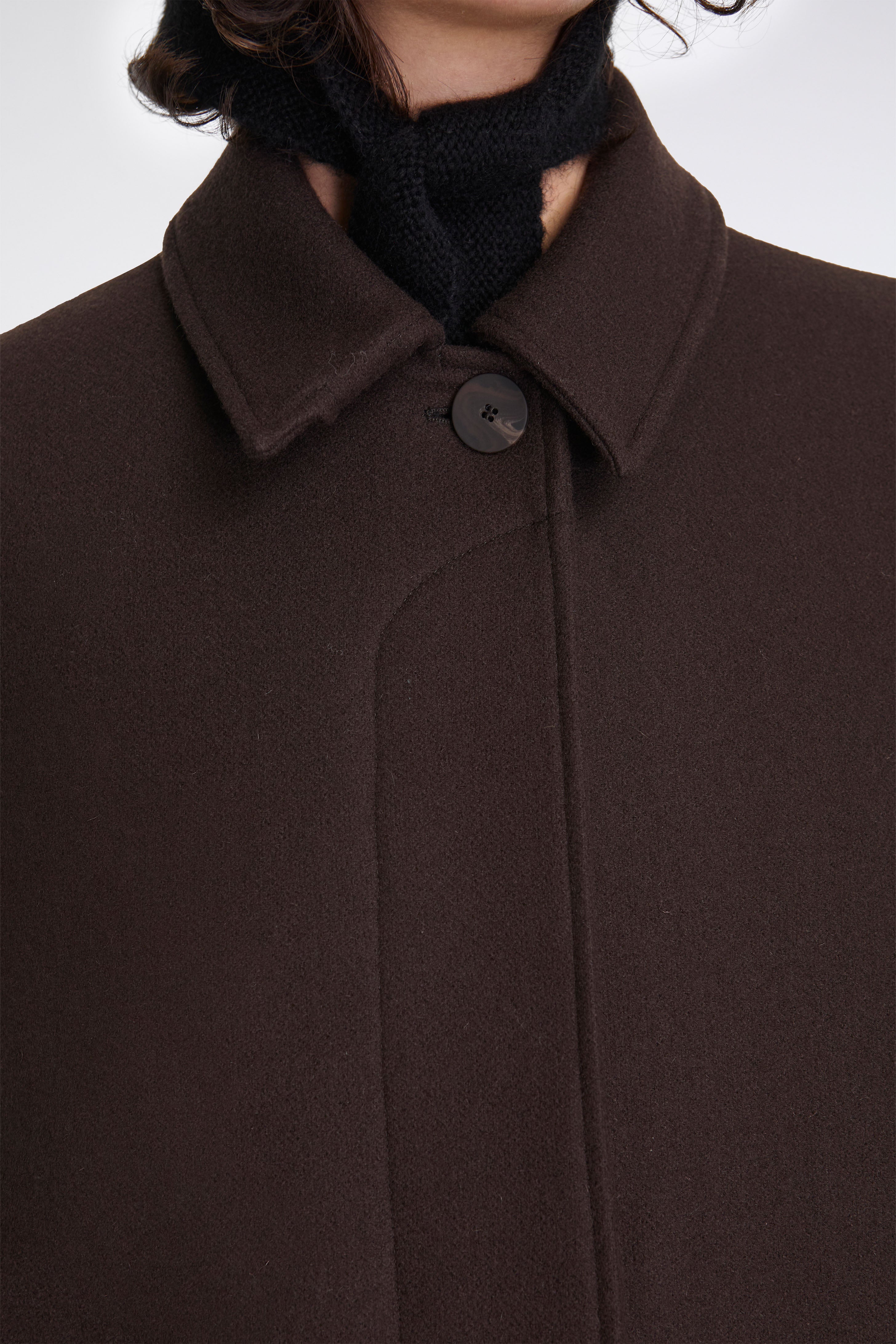 Ria Rounded Overcoat Espresso