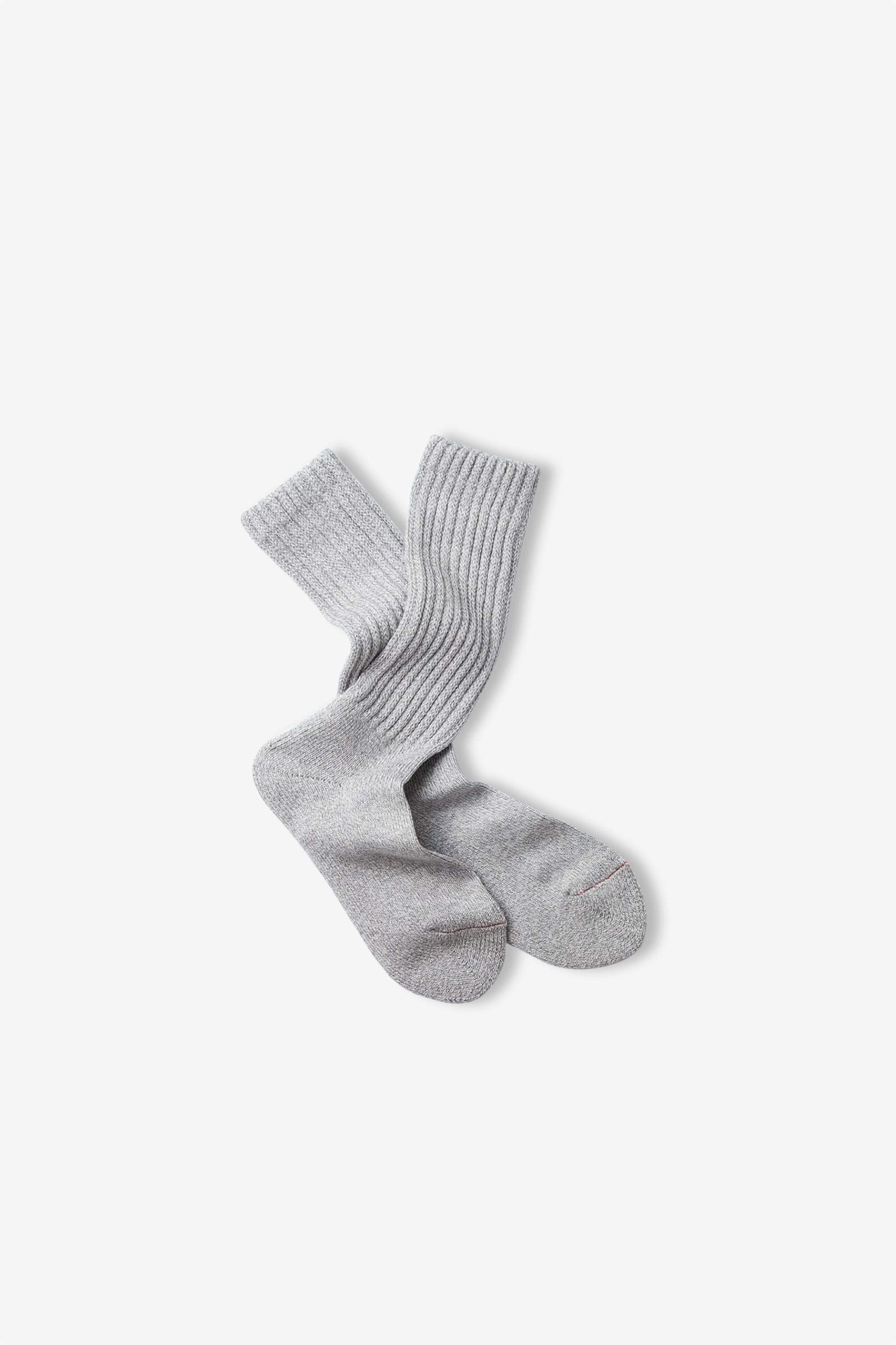 Loose Pile Crew Socks Mix Gray