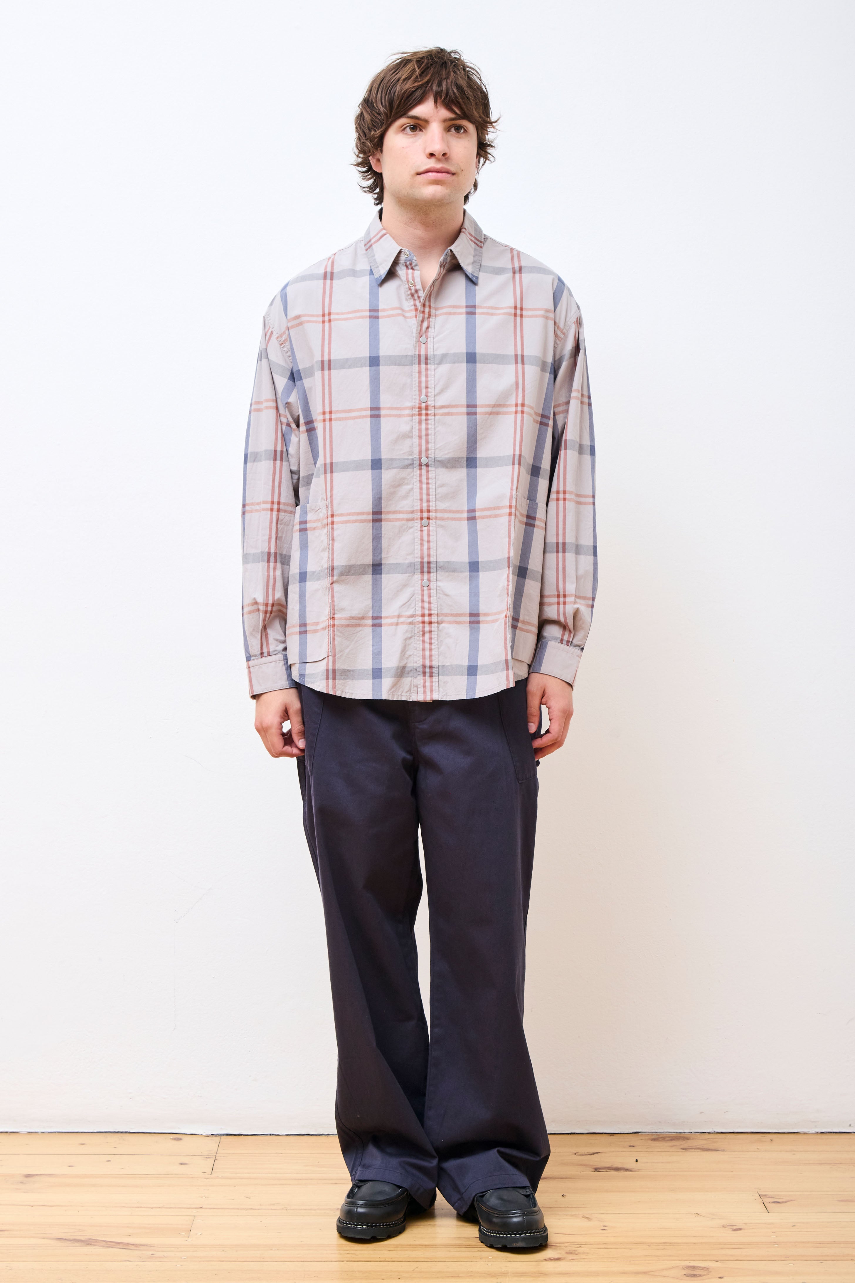 Photographer L/S Shirt Light Grey Check