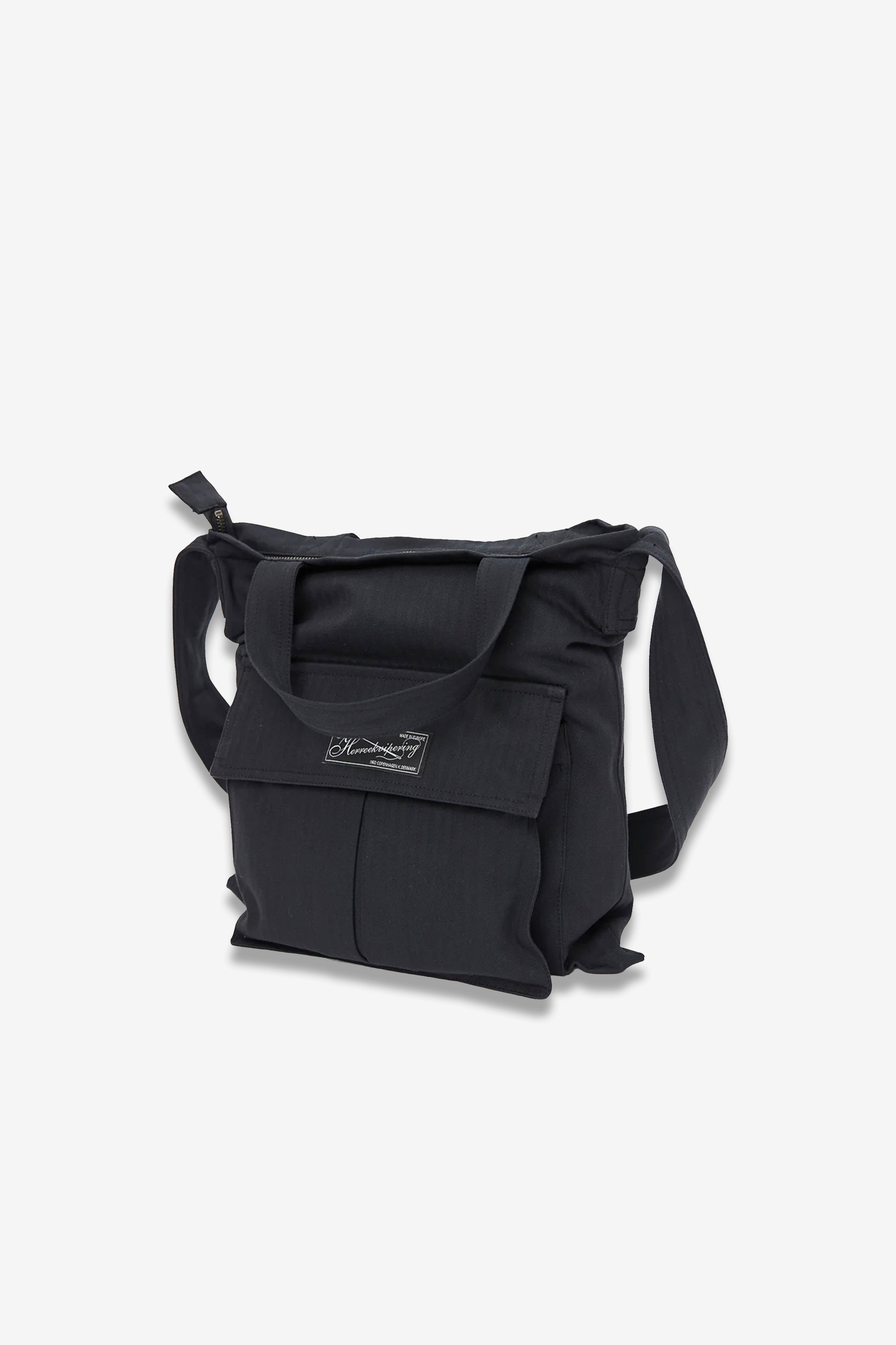 Routine Shoulder Bag Black Herringbone