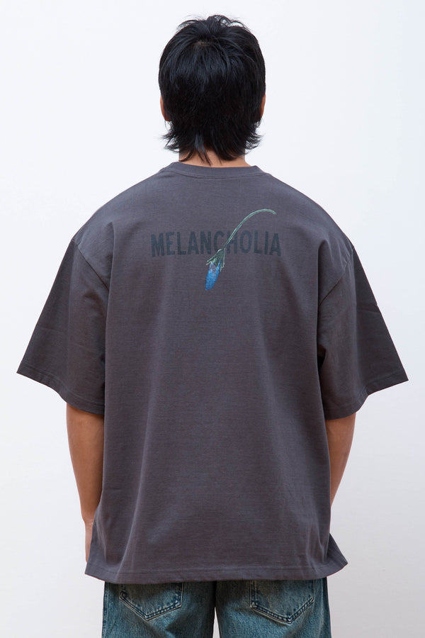 "Melancholia" Gym Tee Washed Black