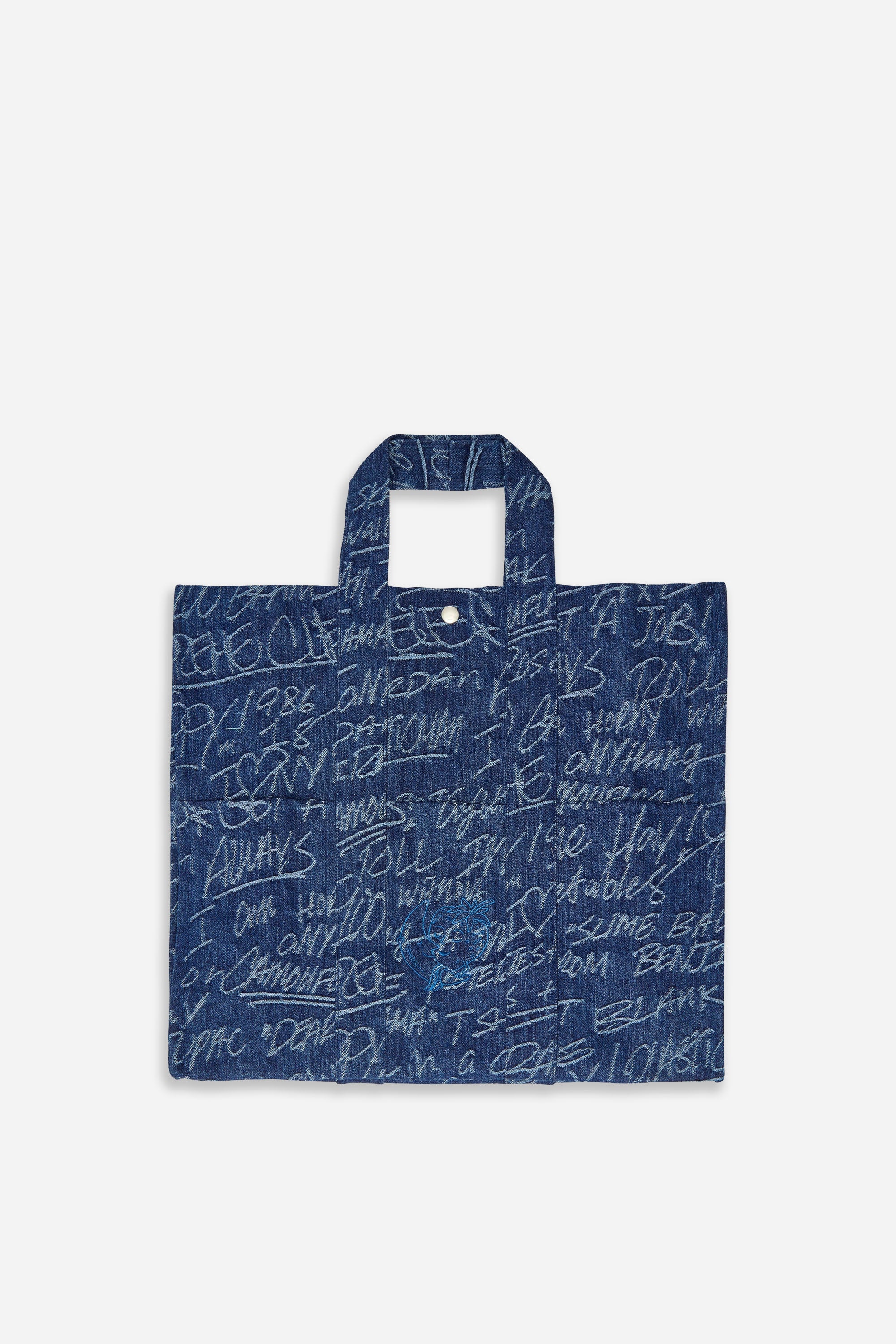 KS Graffiti Denim Tote Woven Blue