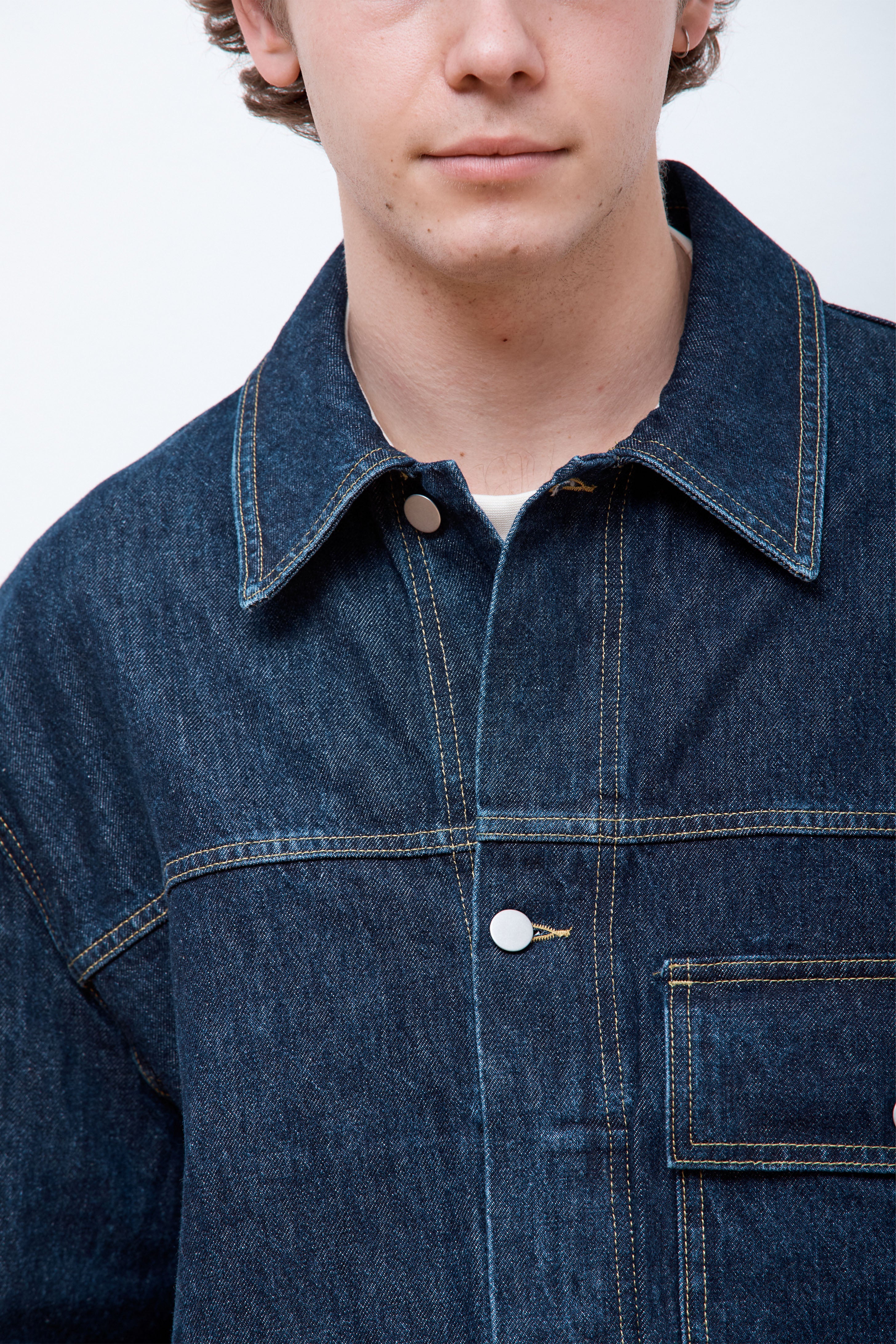 Petar Patch Pocket Denim Jacket Blue Black