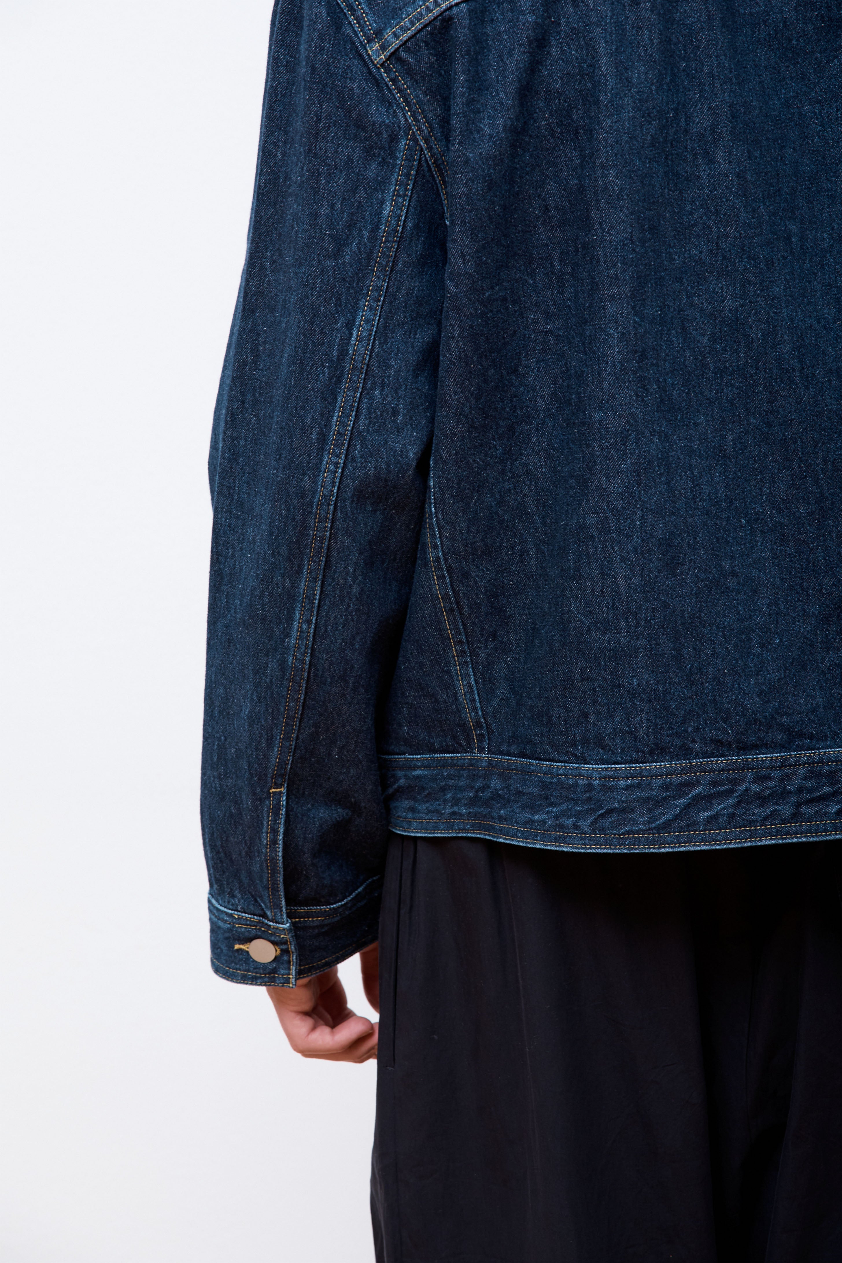 Petar Patch Pocket Denim Jacket Blue Black