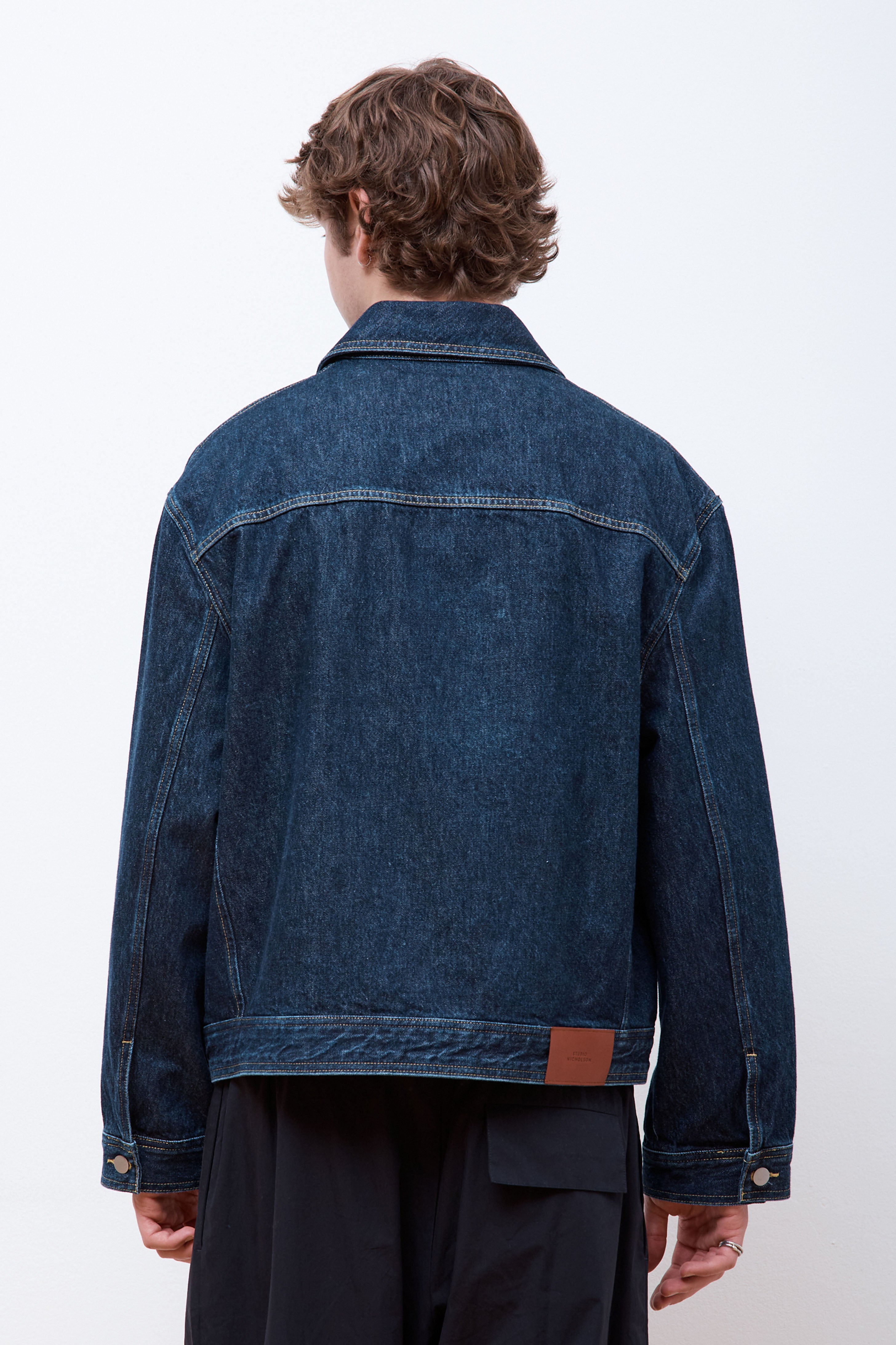 Petar Patch Pocket Denim Jacket Blue Black