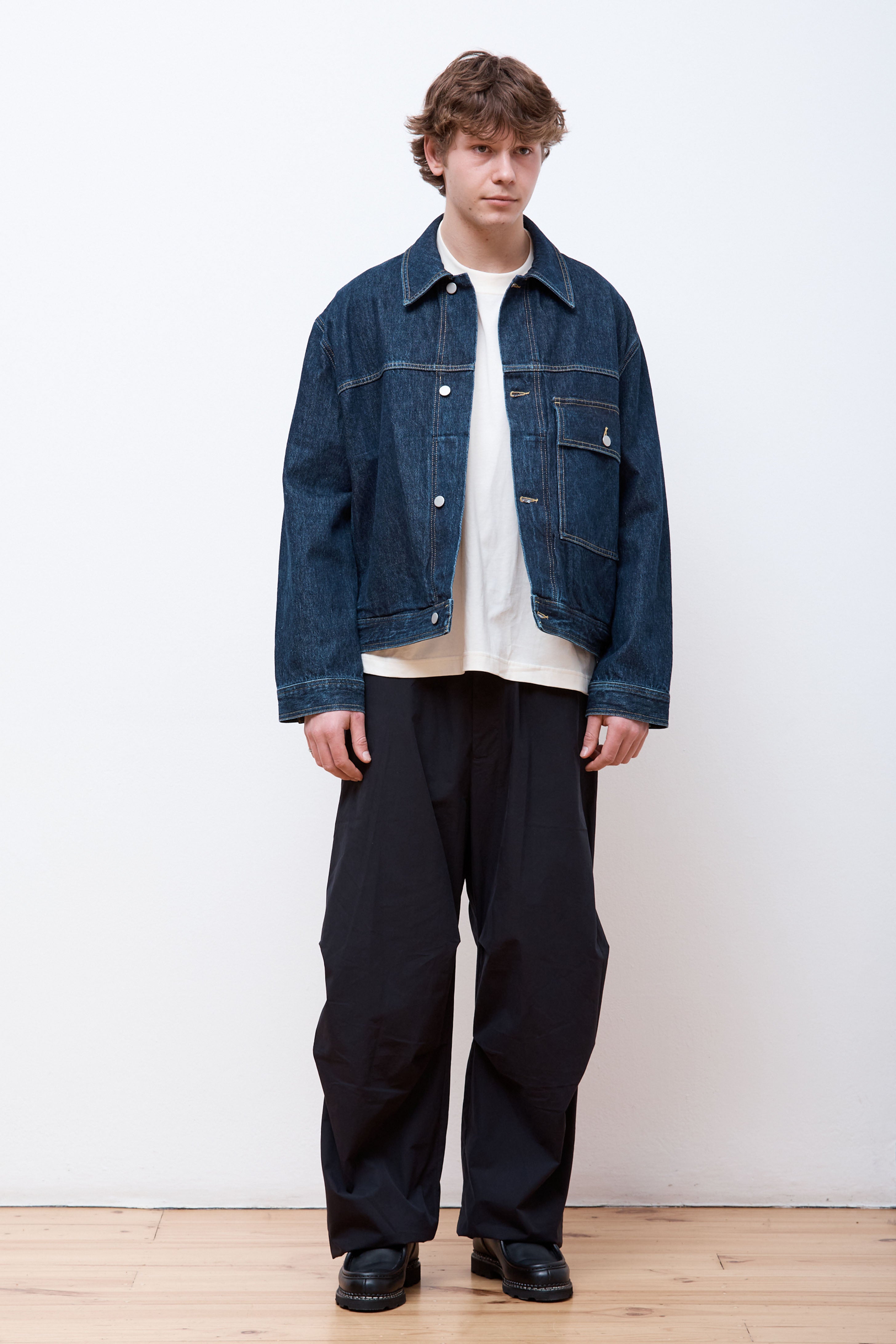 Petar Patch Pocket Denim Jacket Blue Black