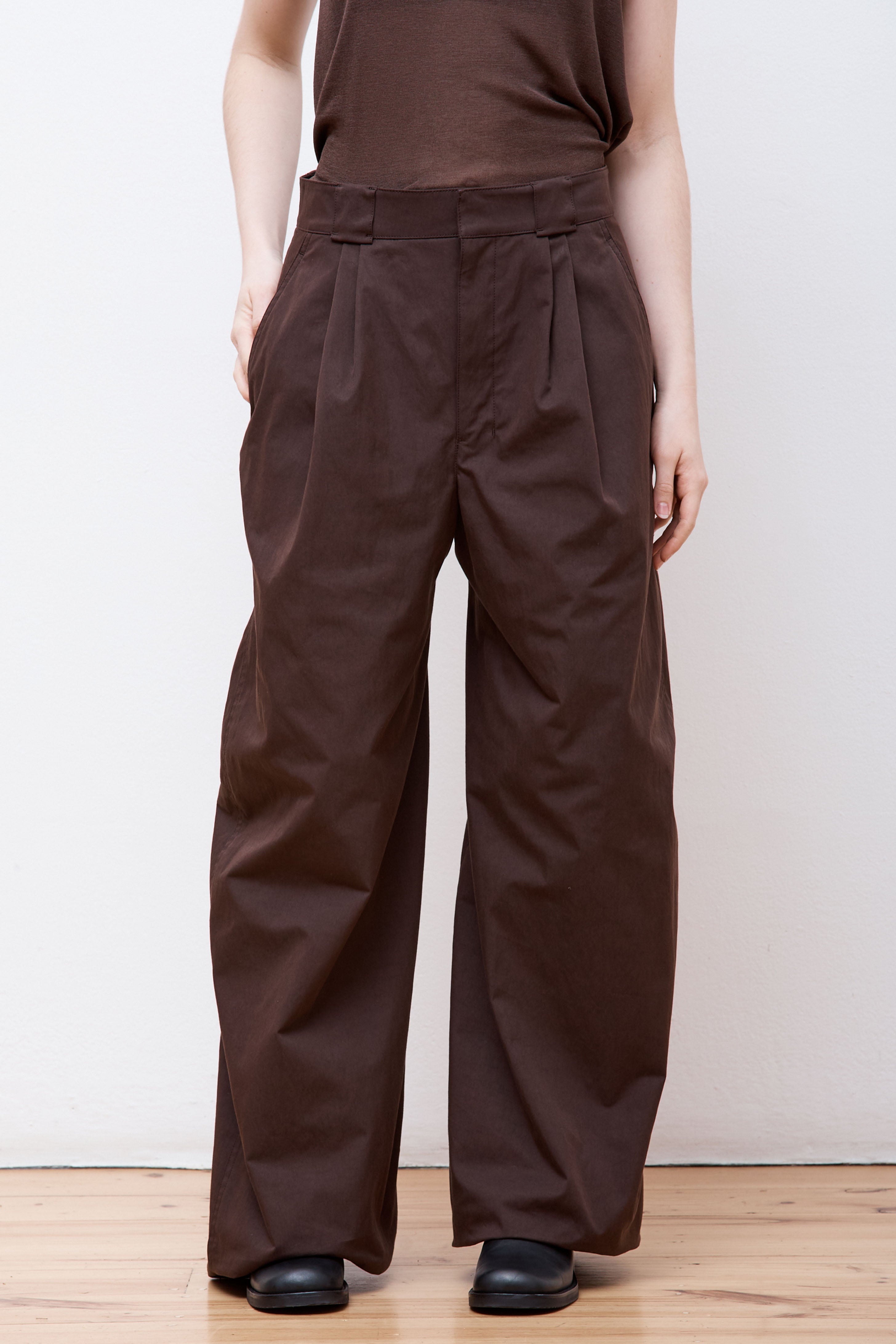 Wide Leg Pants Aubergine