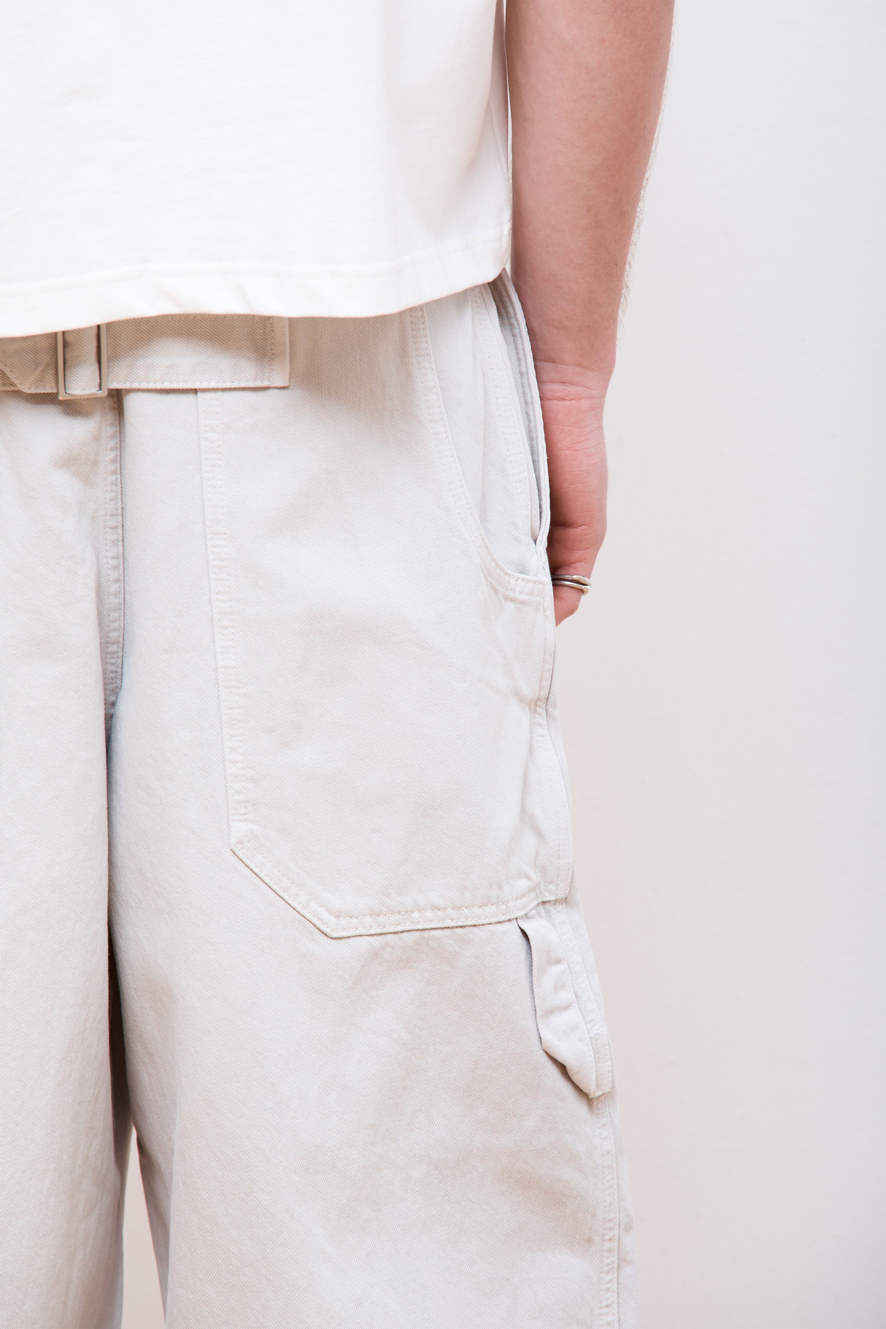 Bridges Dyed Pants Bone Grey