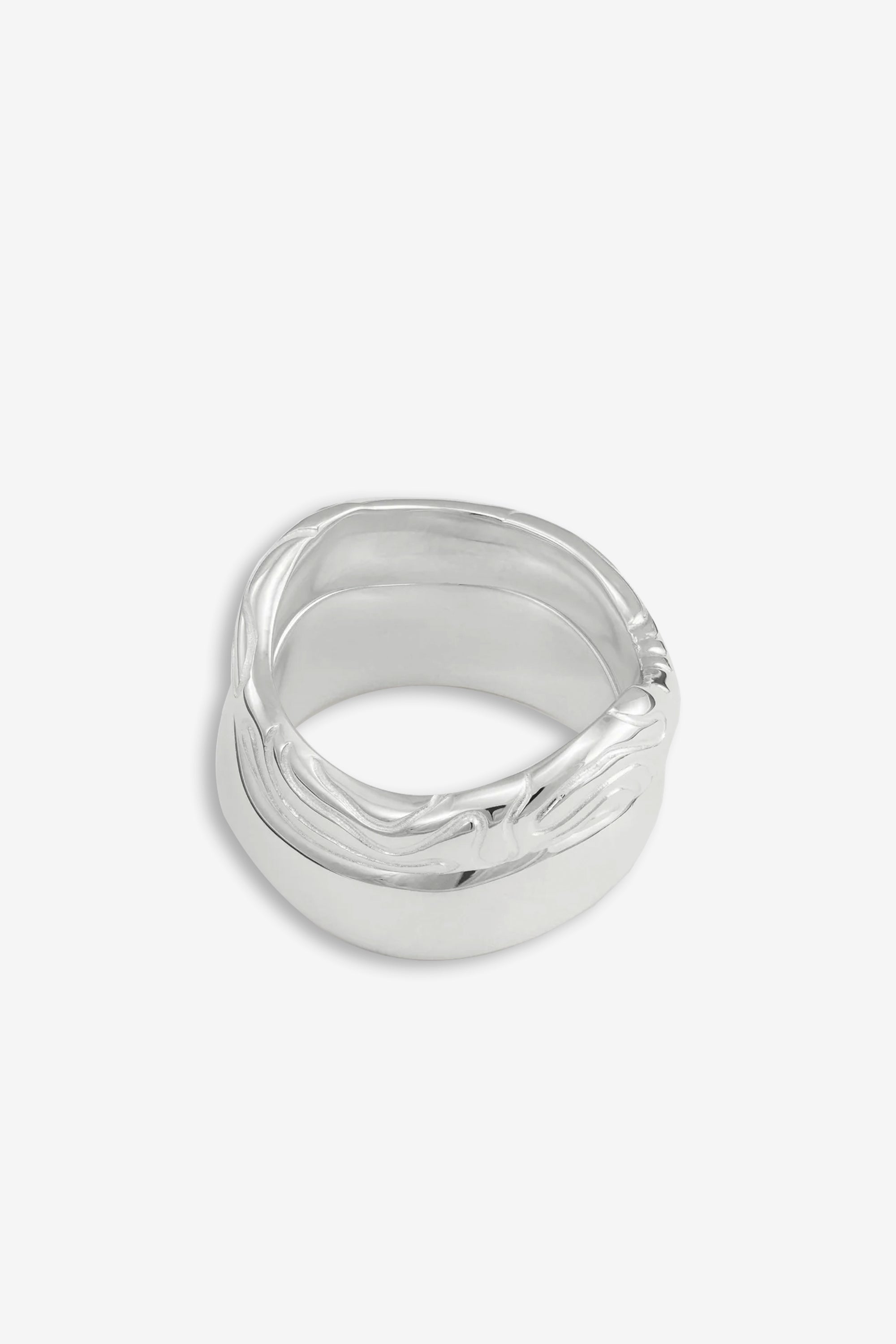 Globe Stacking Ring (Pair) Silver