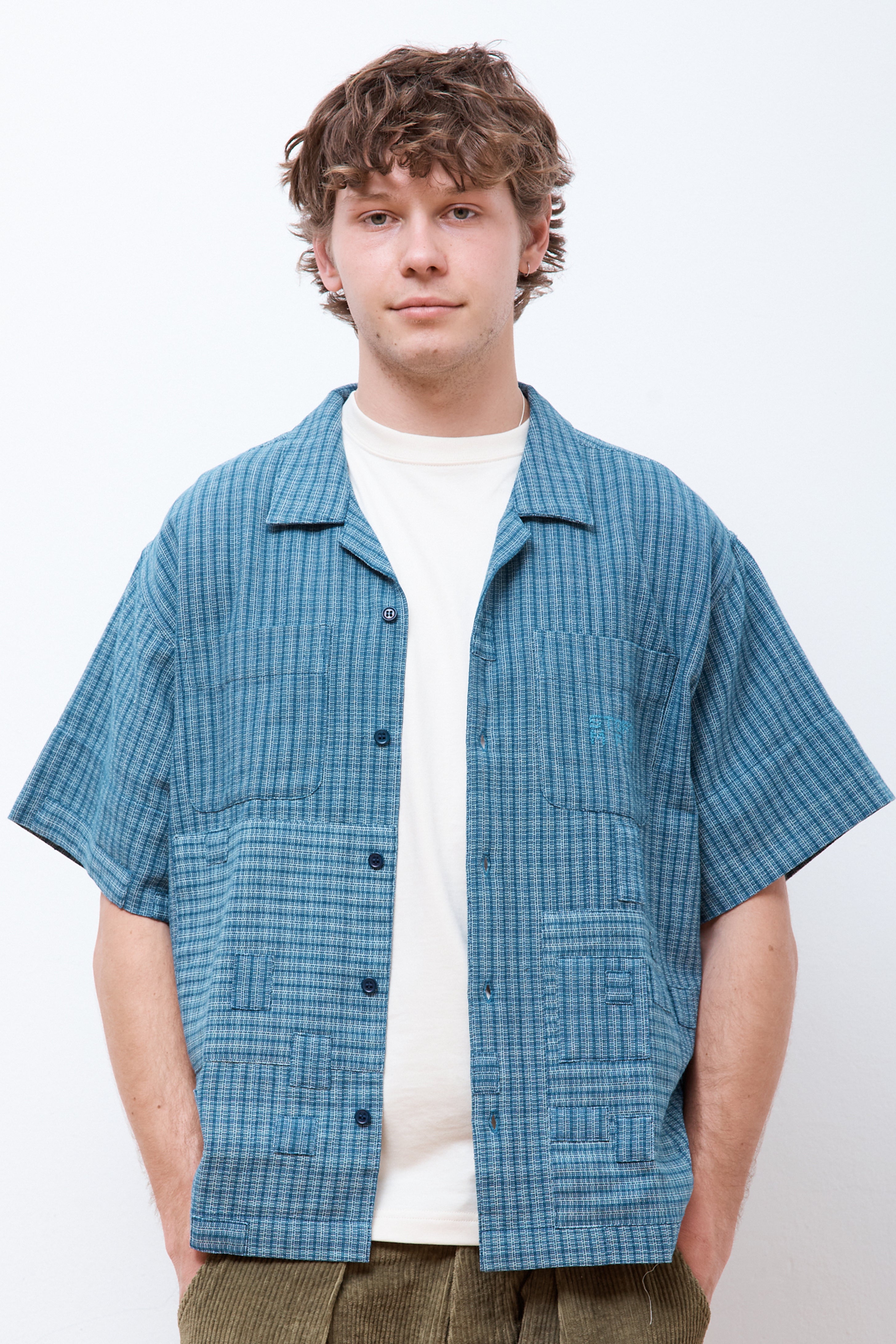 Pa Shirt Indigo Check Scarecrow