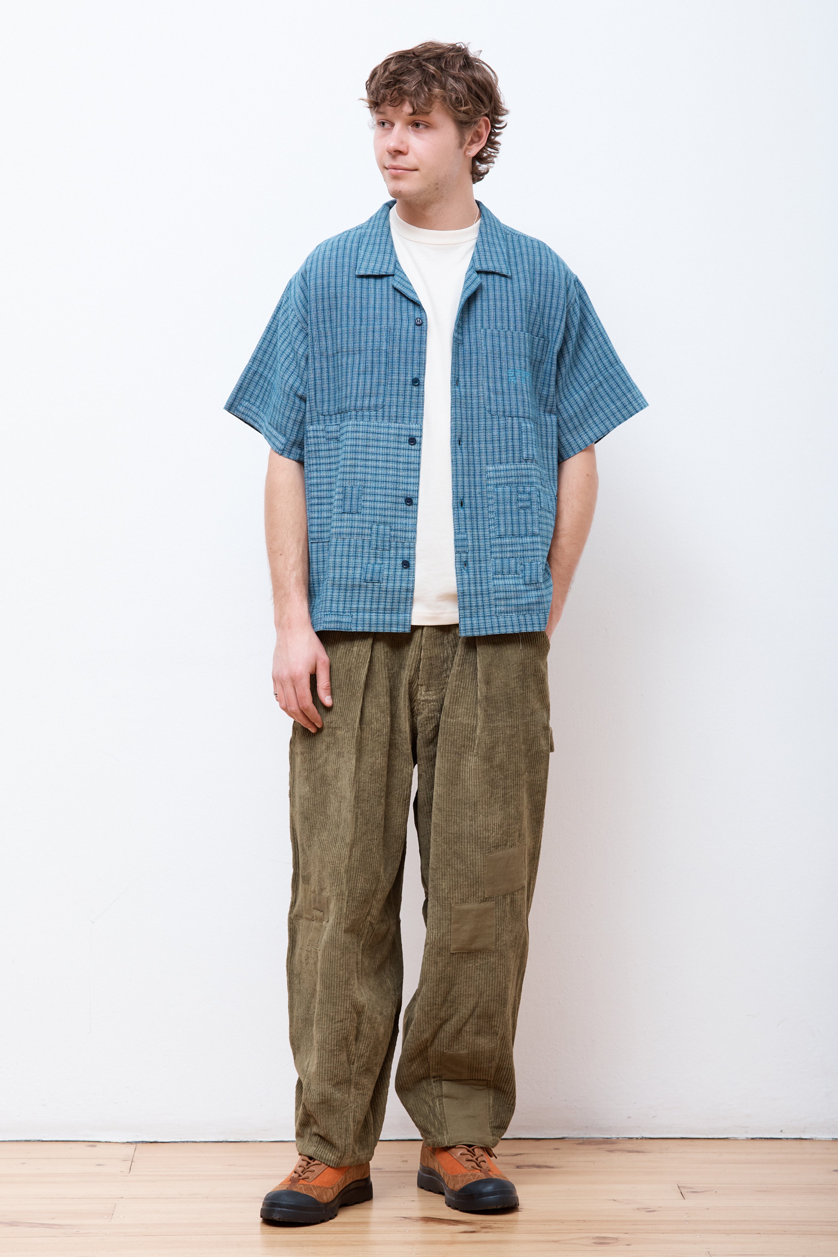 Pa Shirt Indigo Check Scarecrow