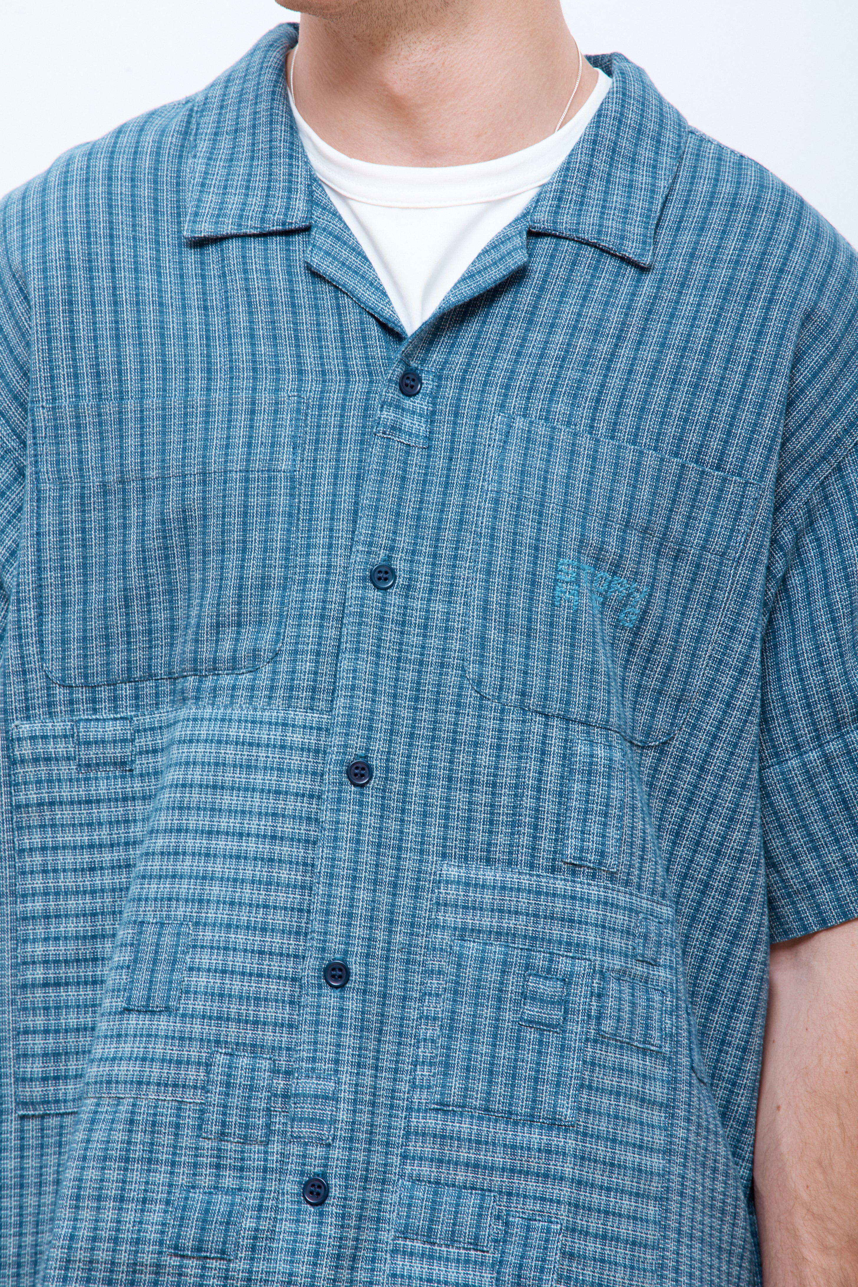 Pa Shirt Indigo Check Scarecrow